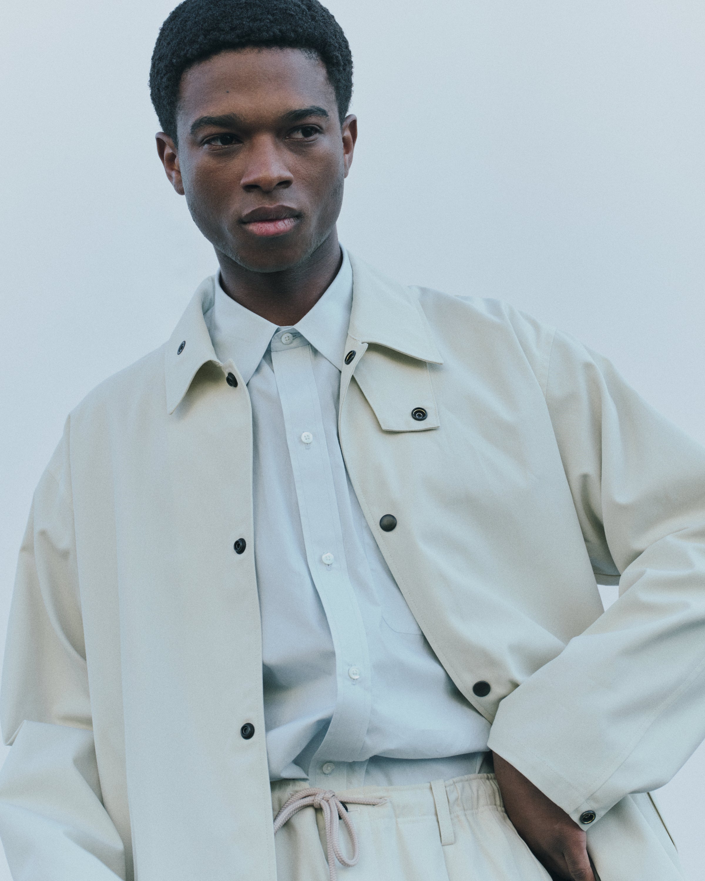Organic Cotton Survival Cloth® / Coach Jacket Ⅳ, Ivory