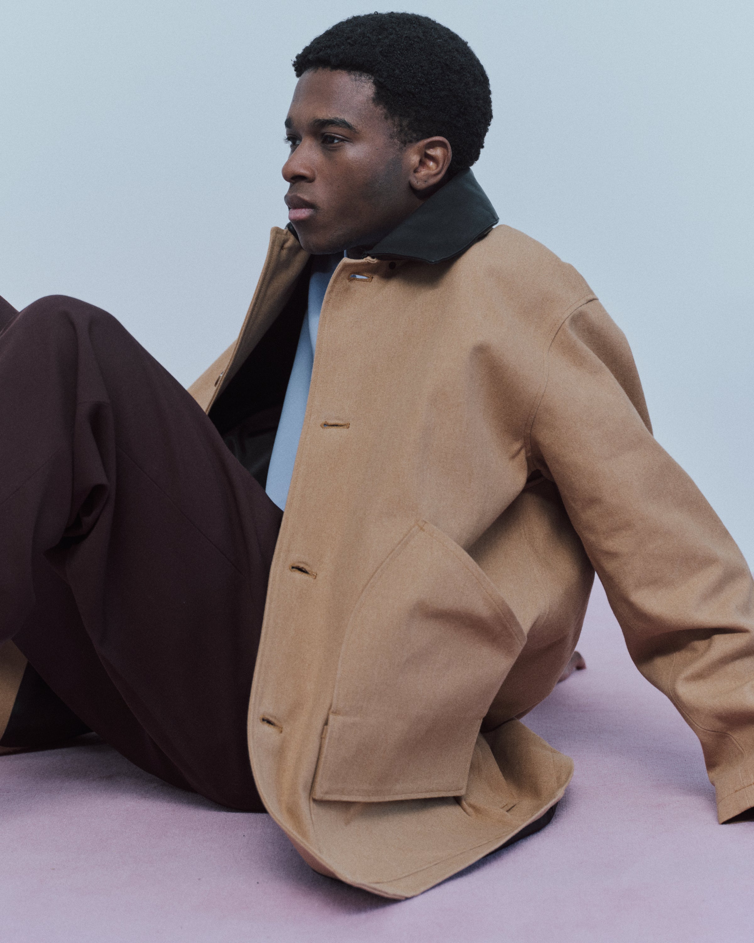 Organic Cotton Duck / Chasseur Jacket, Natural Brown