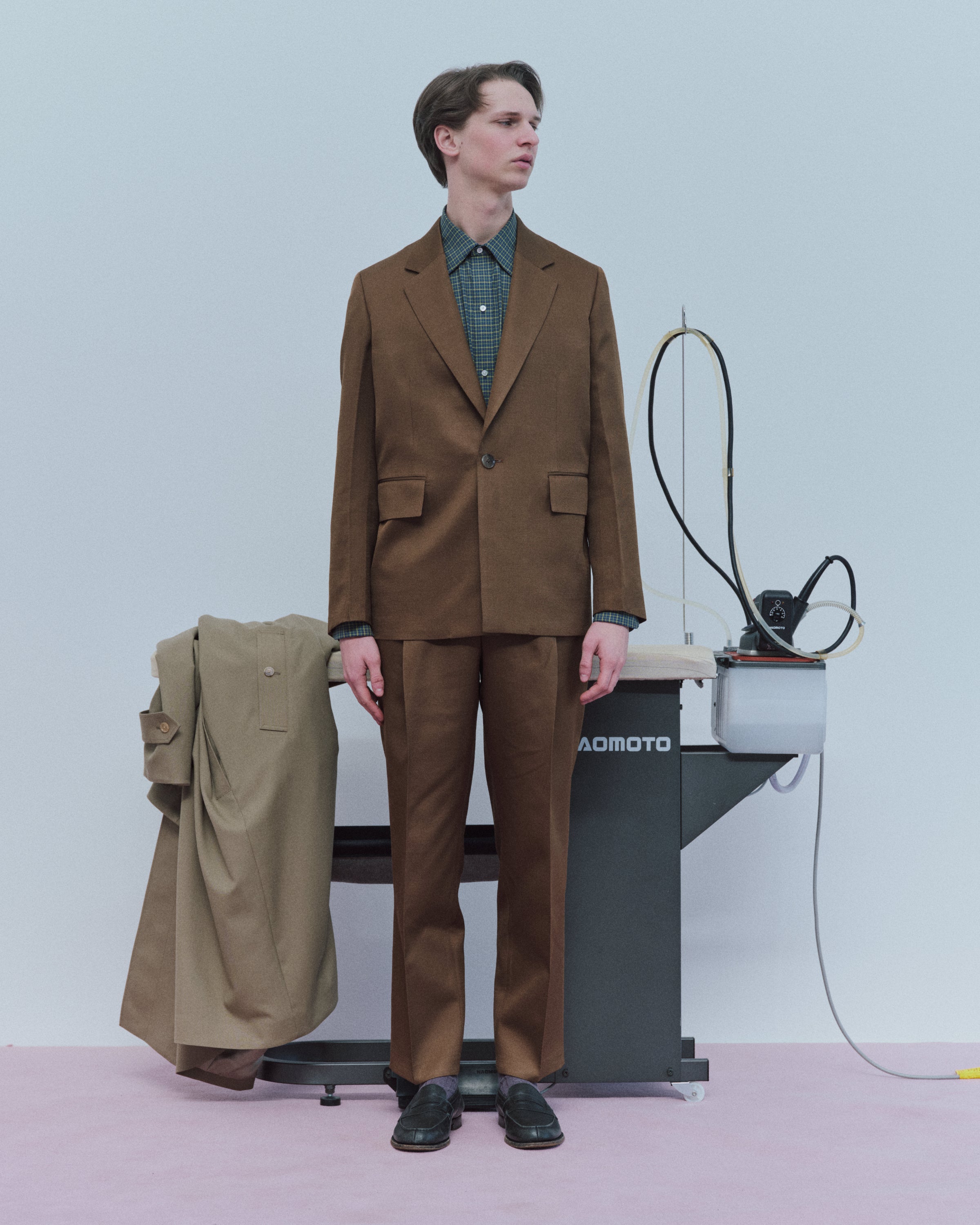 Bratac Silk × Organic Wool Double Cloth / Square Jacket, Amber