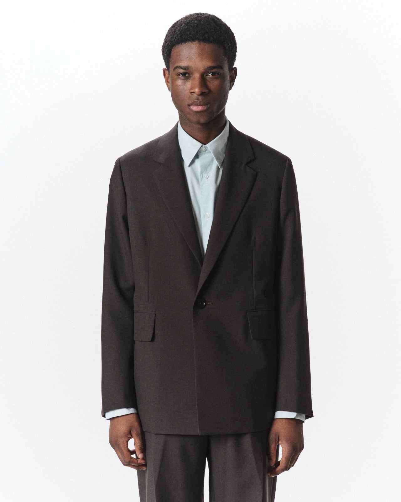 Polwarth Tropical / Square Jacket, Dark Olive