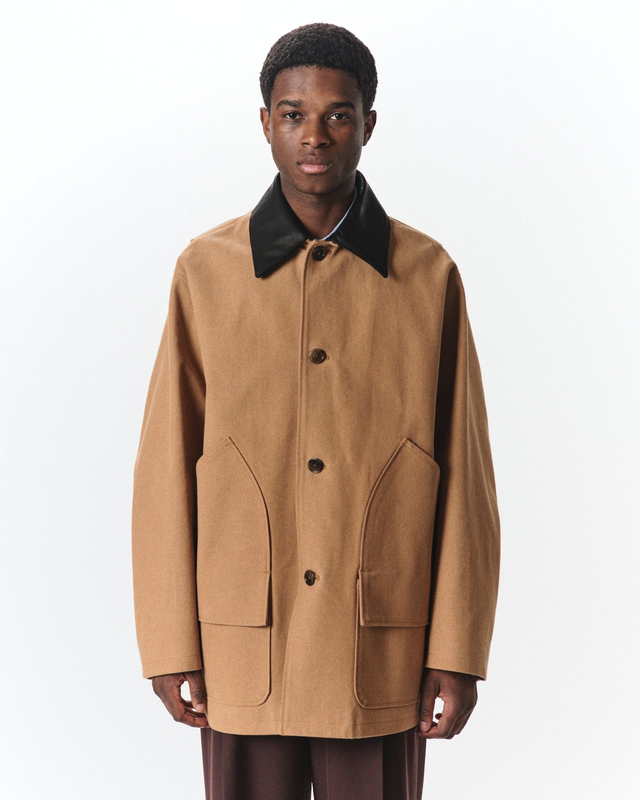 Organic Cotton Duck / Chasseur Jacket, Natural Brown