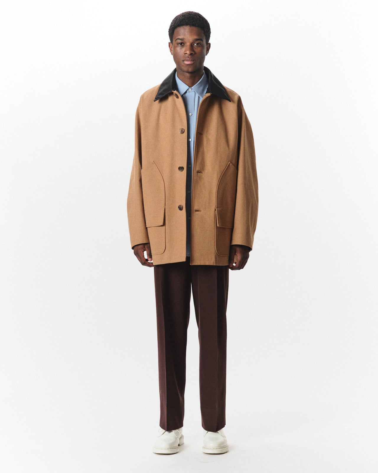 Organic Cotton Duck / Chasseur Jacket, Natural Brown