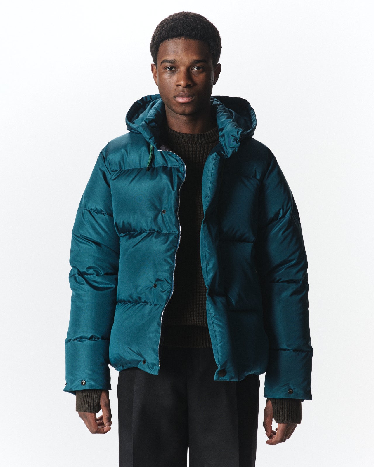 シルクリップストップ / アルパインショートダウンパーカ, Cerulean Blue