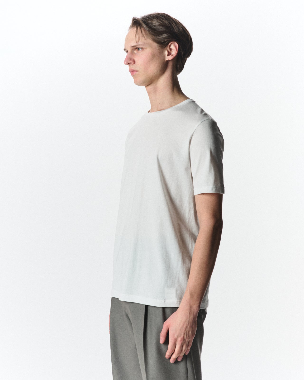 Organic Giza 60/2 Circular Jersey / Short Sleeve Tee, White