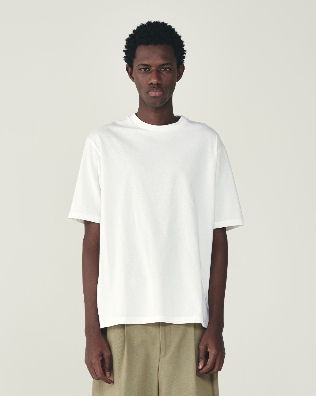 30/1オーガニックコットン空紡天竺 / クルーネックTee, White