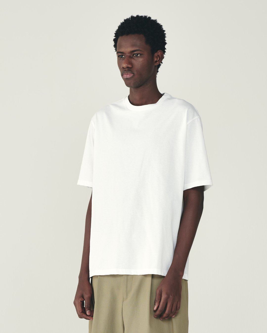 30/1オーガニックコットン空紡天竺 / クルーネックTee, White
