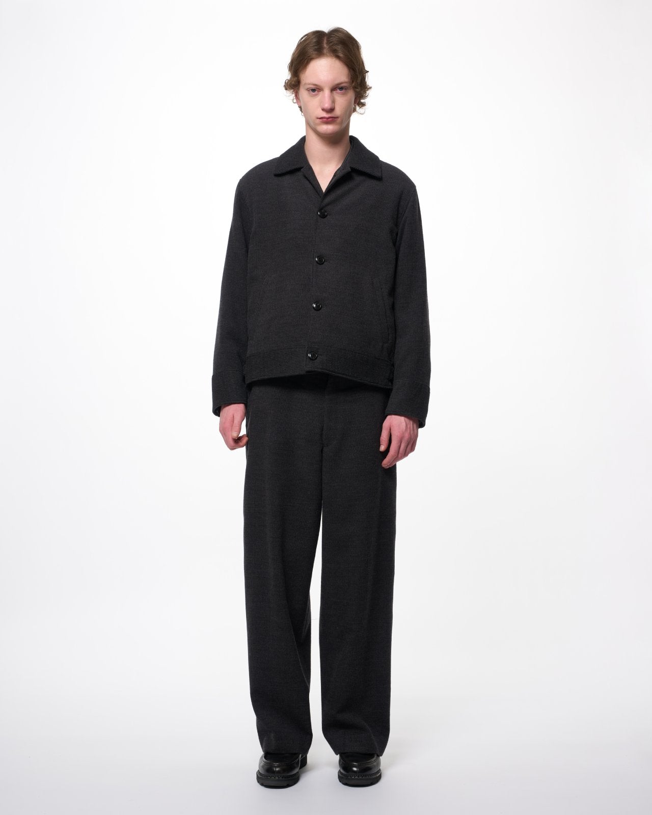 SUPER120s ウールコーデュロイ / USMCスラックス, Top Gray