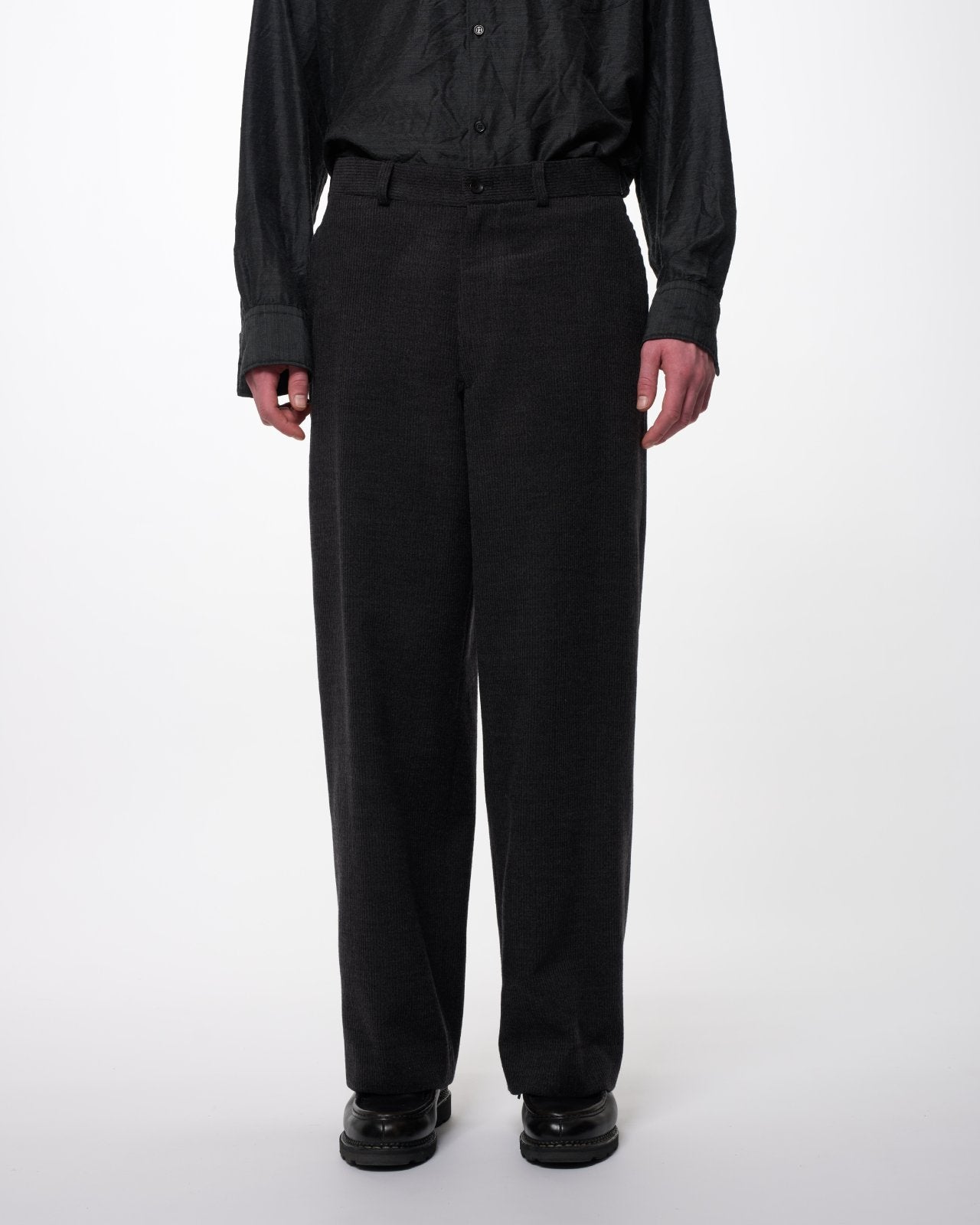 SUPER120s ウールコーデュロイ / USMCスラックス, Top Gray