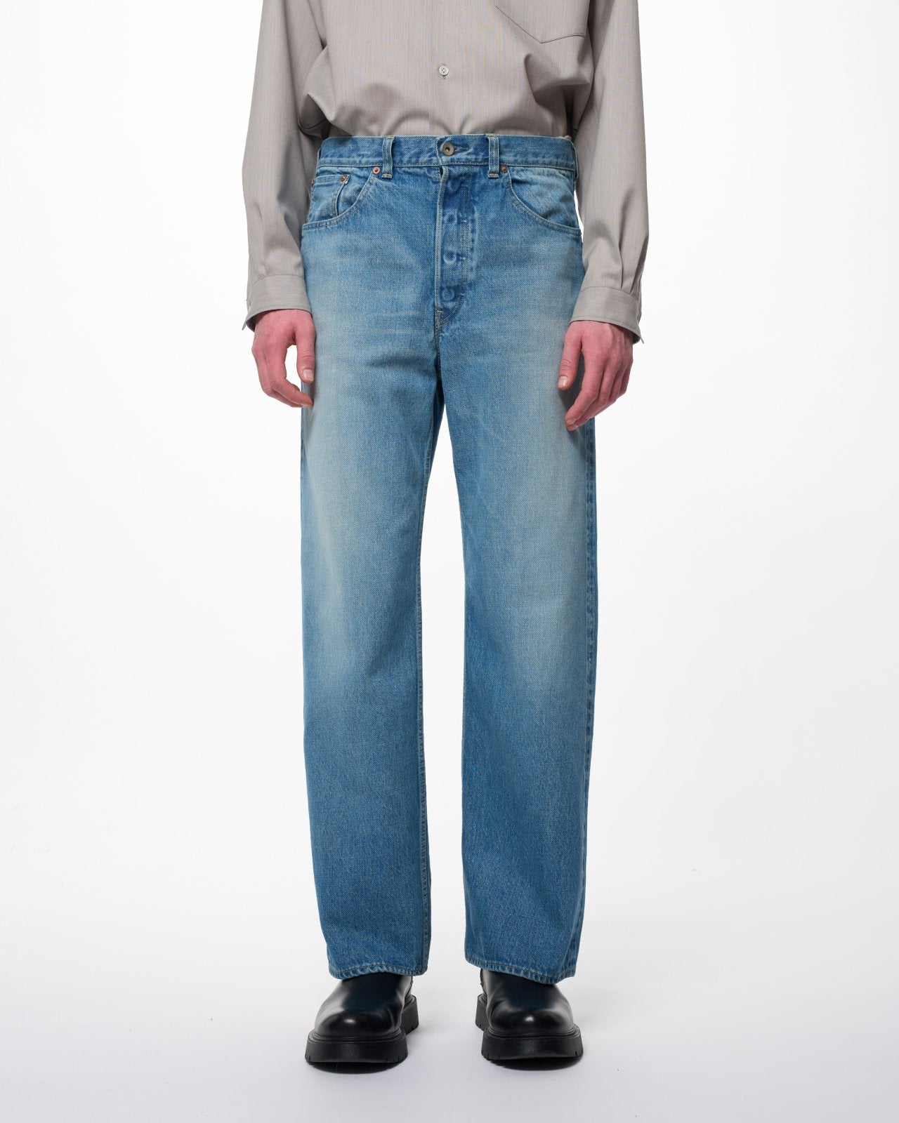 Organic Cotton 13.5oz Selvedge Denim / Cylinder Fit Jeans, Indigo V.W