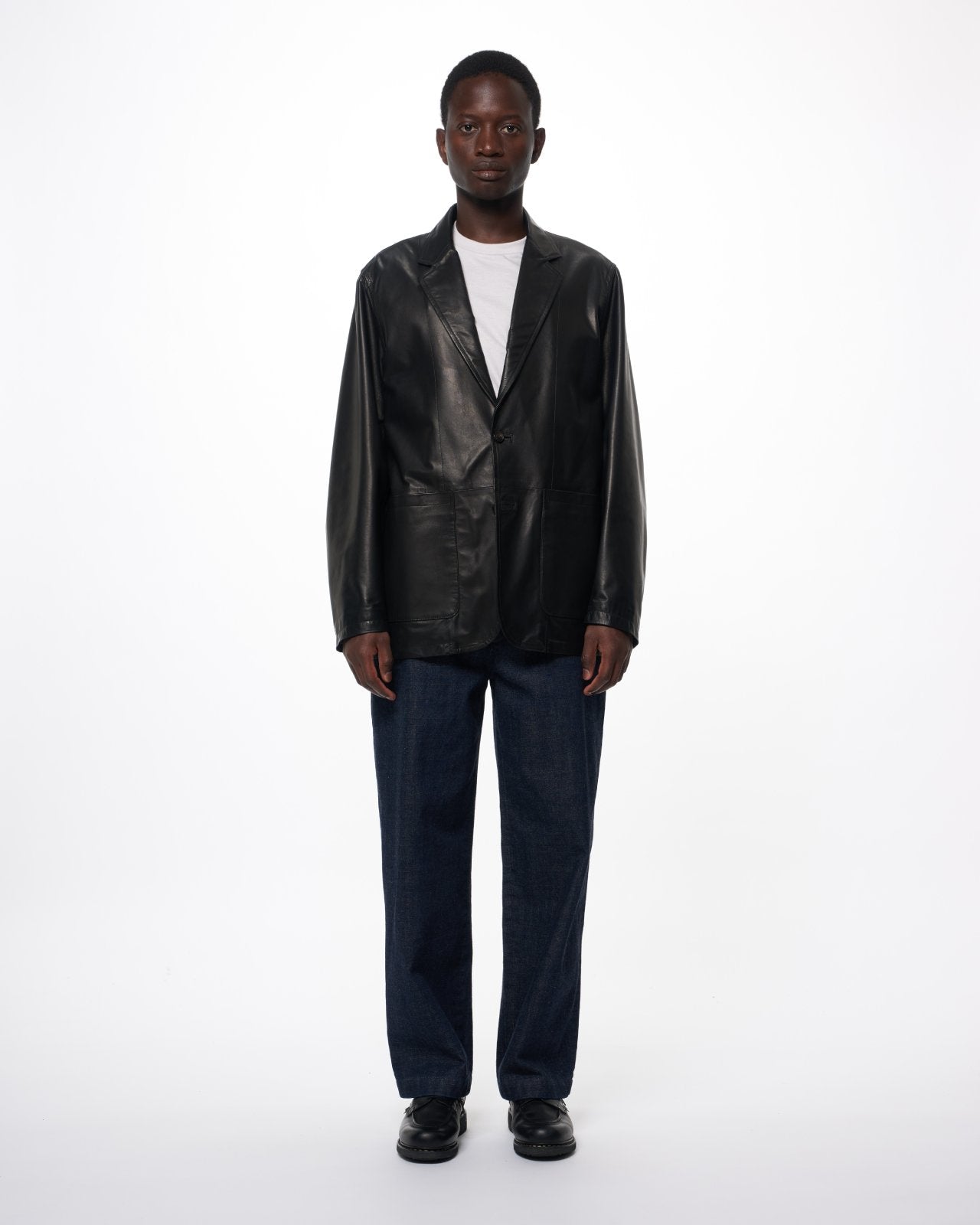 Glazed Sheepskin / Stroll Around Jacket, Black