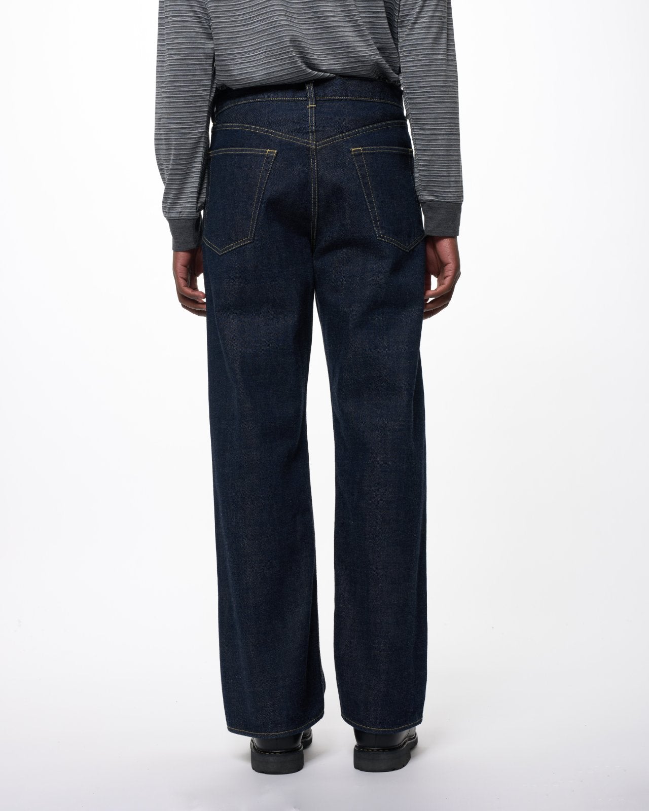 Organic Cotton 13.5oz Selvedge Denim / Cylinder Fit Jeans, Indigo O.W