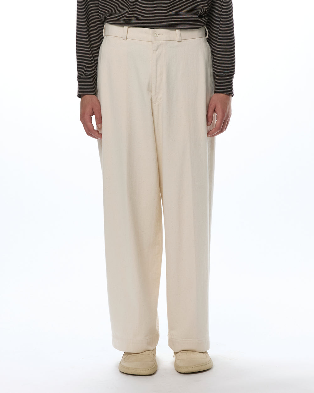 Organic Cotton 12oz Denim / USMC Slacks, Ecru