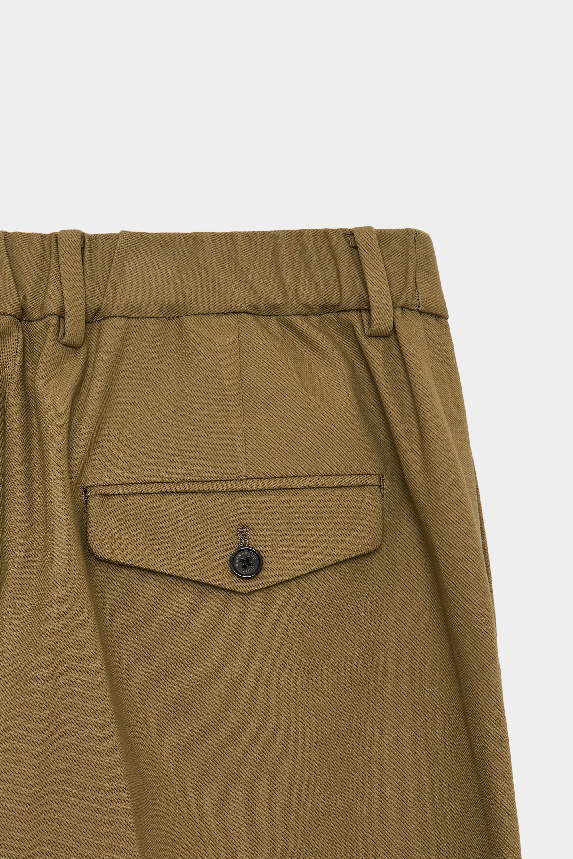 オーガニックコットンサバイバルクロス / フラットフロントフレアトラウザーズ, Beige