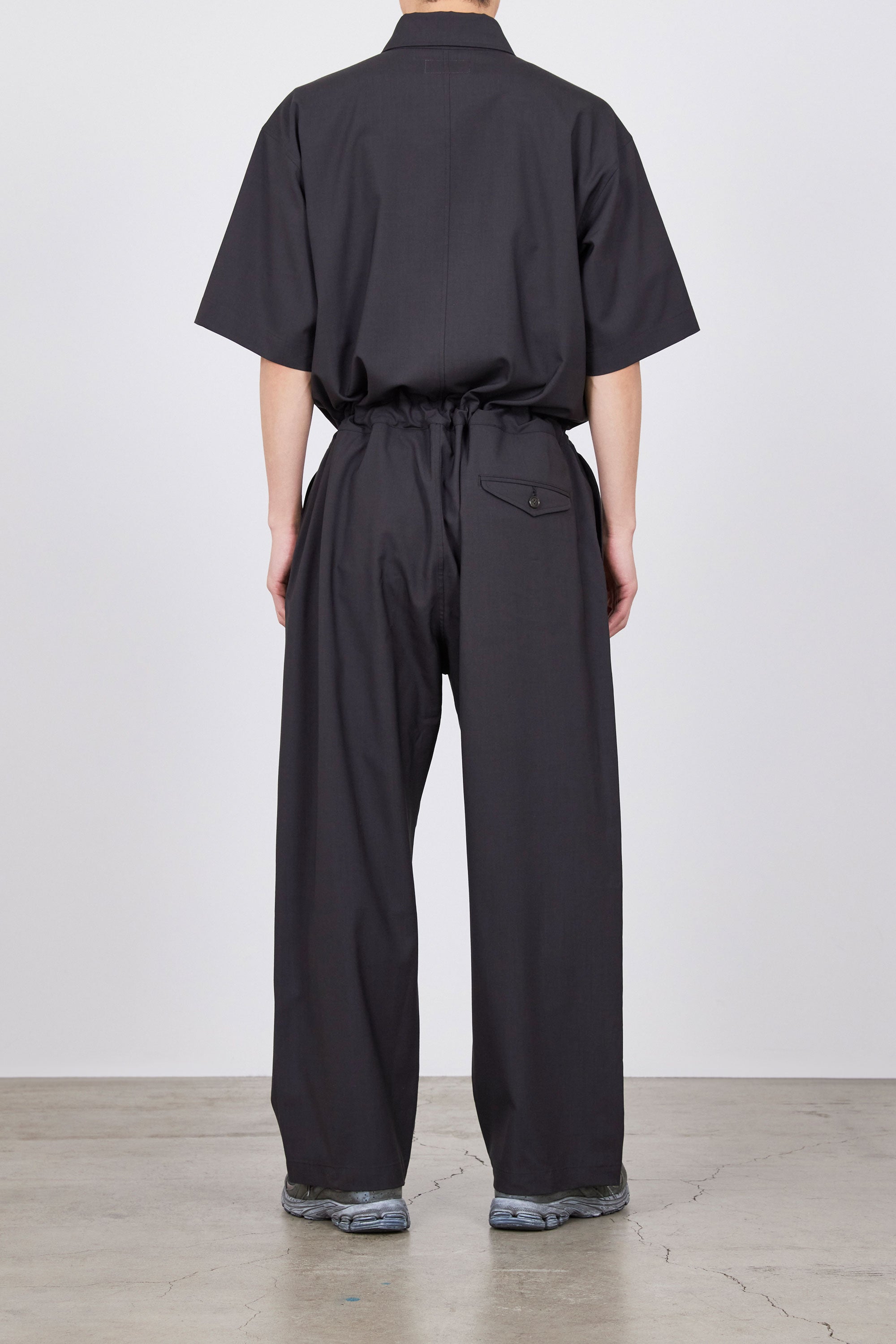 オーガニックウール 2/80 トロピカル / オールインワン S/S, Charcoal