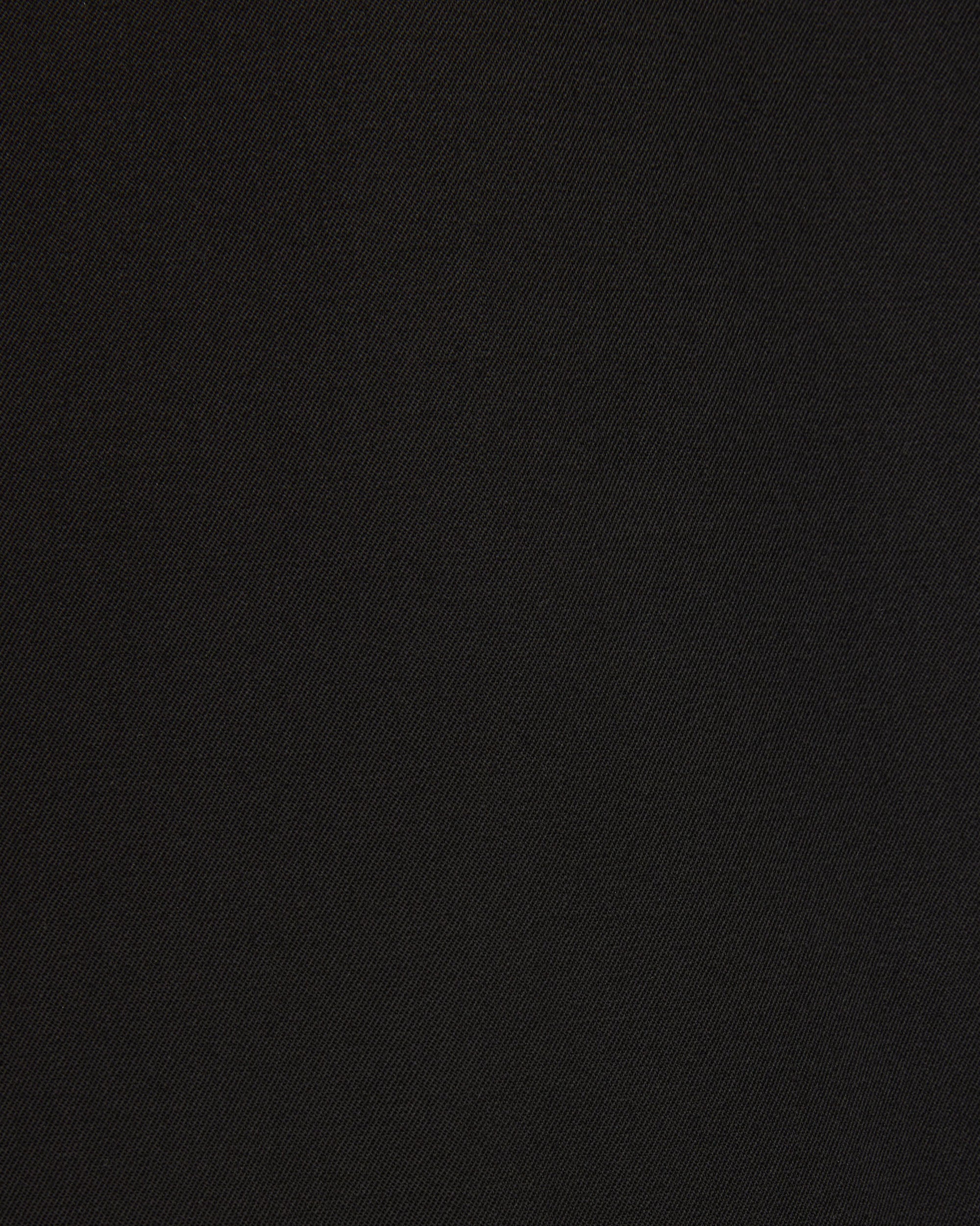 Organic Wool 2/80 Gabardine / Sack Coat, Black