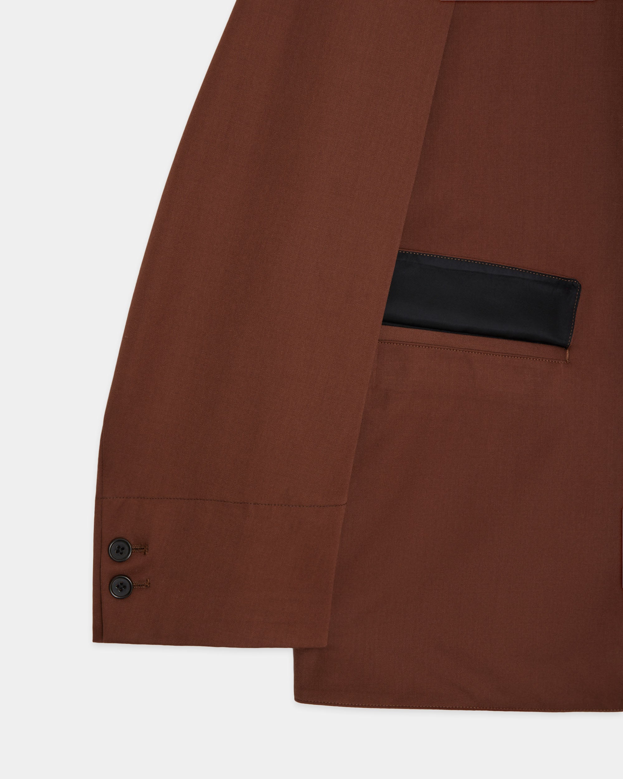 Organic Wool 2/80 Gabardine / Sack Coat, Dark Bronze