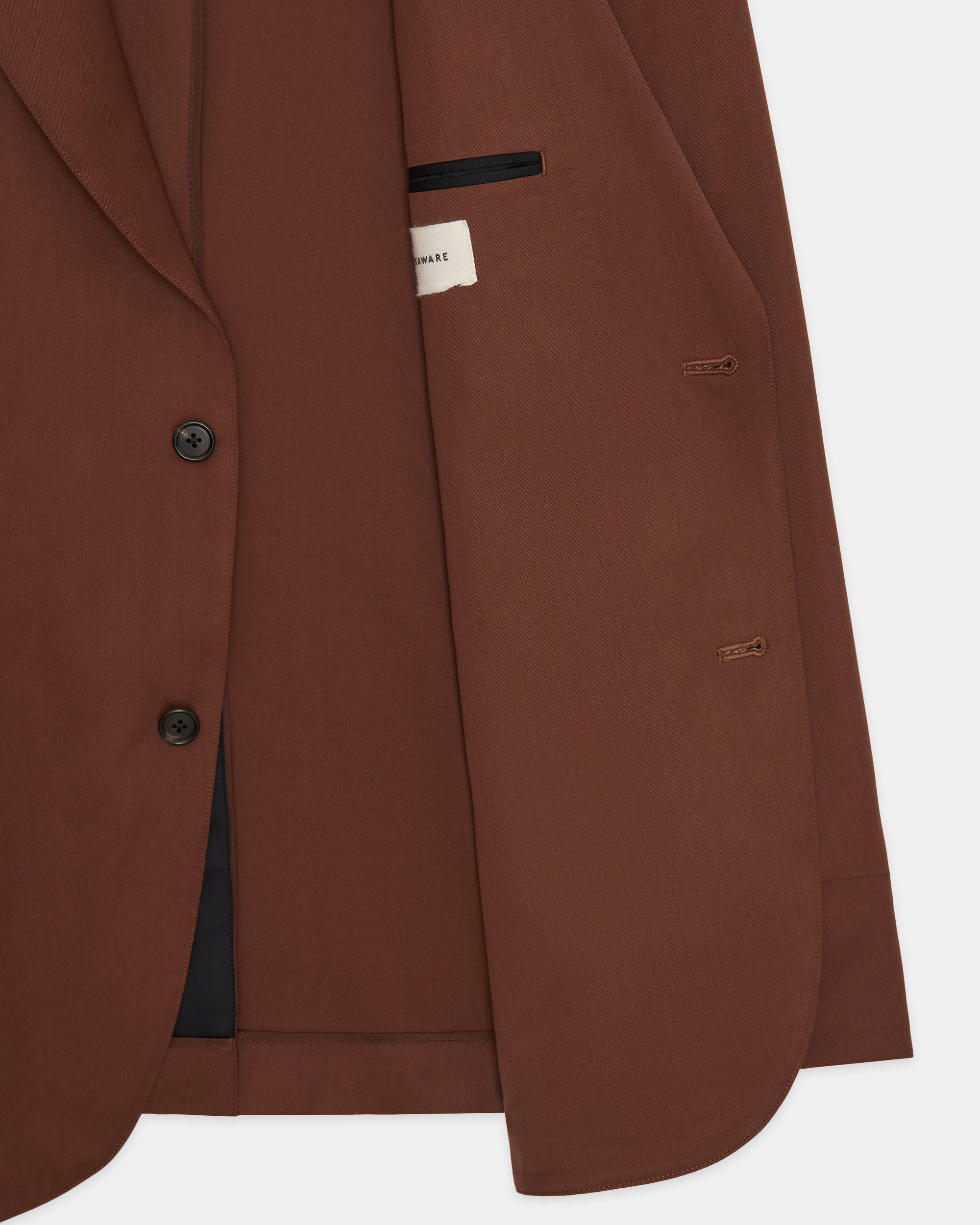 Organic Wool 2/80 Gabardine / Sack Coat, Dark Bronze