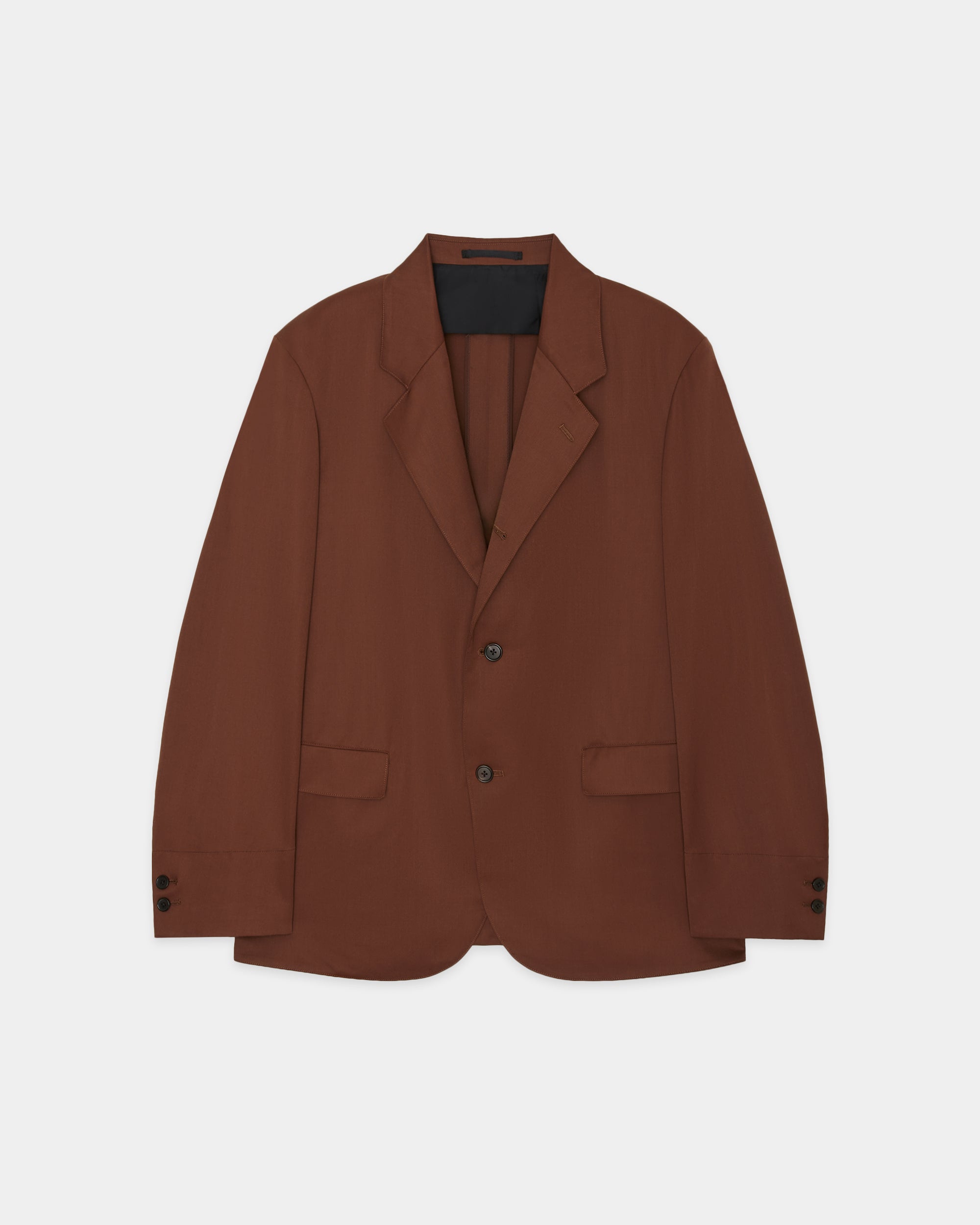 Organic Wool 2/80 Gabardine / Sack Coat, Dark Bronze