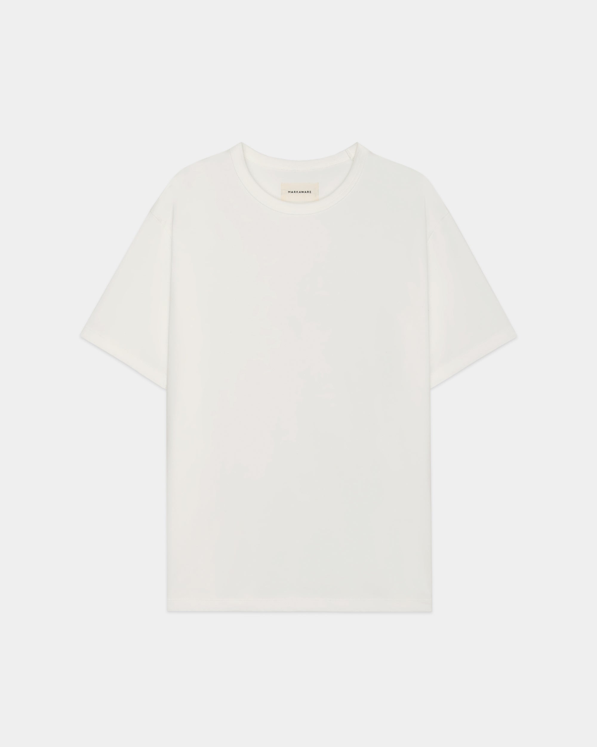 Organic Giza 60/3 Jersey Survival Cloth / Relaxed Fit Tee, White