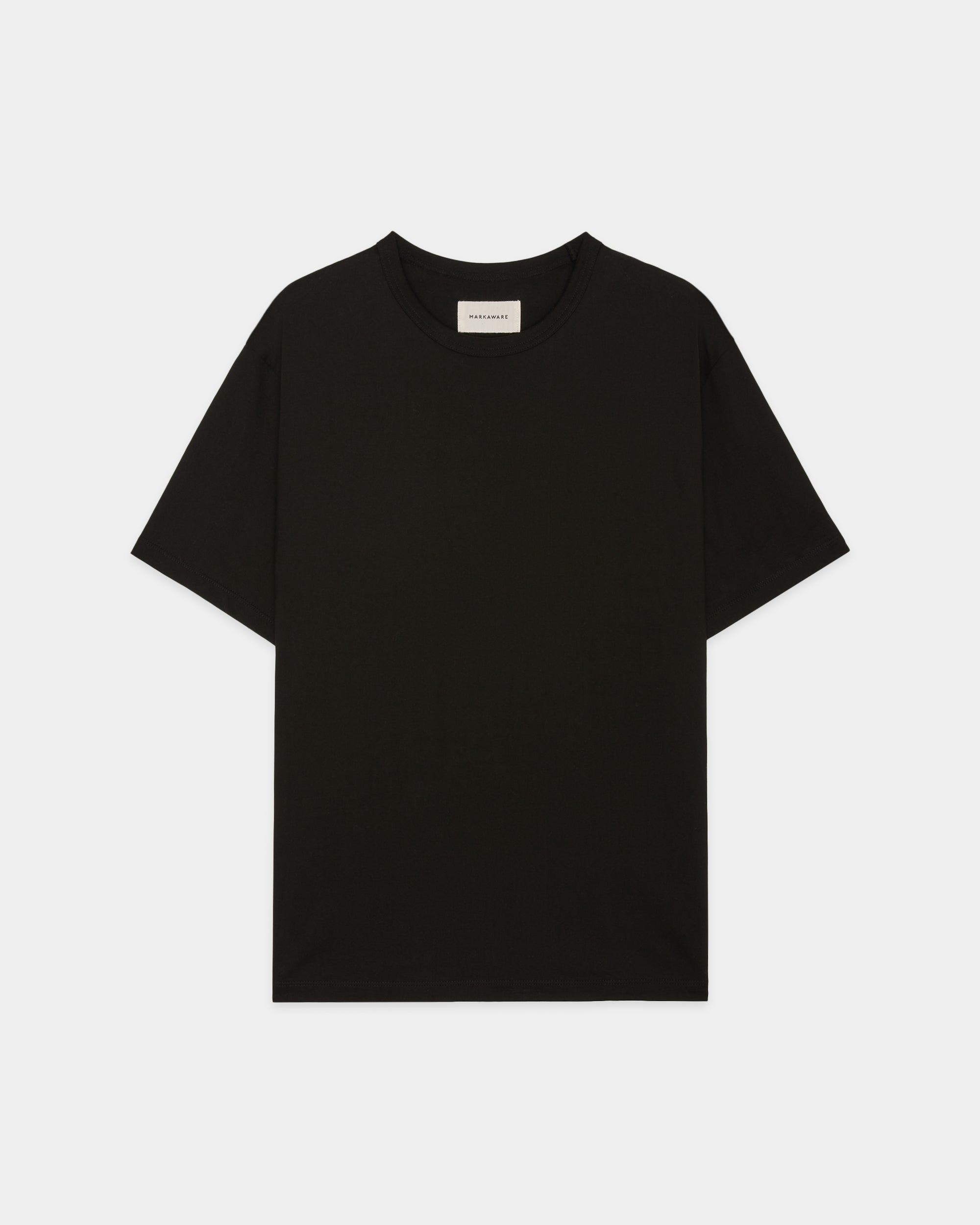 Organic Giza 60/3 Jersey Survival Cloth / Relaxed Fit Tee, Black