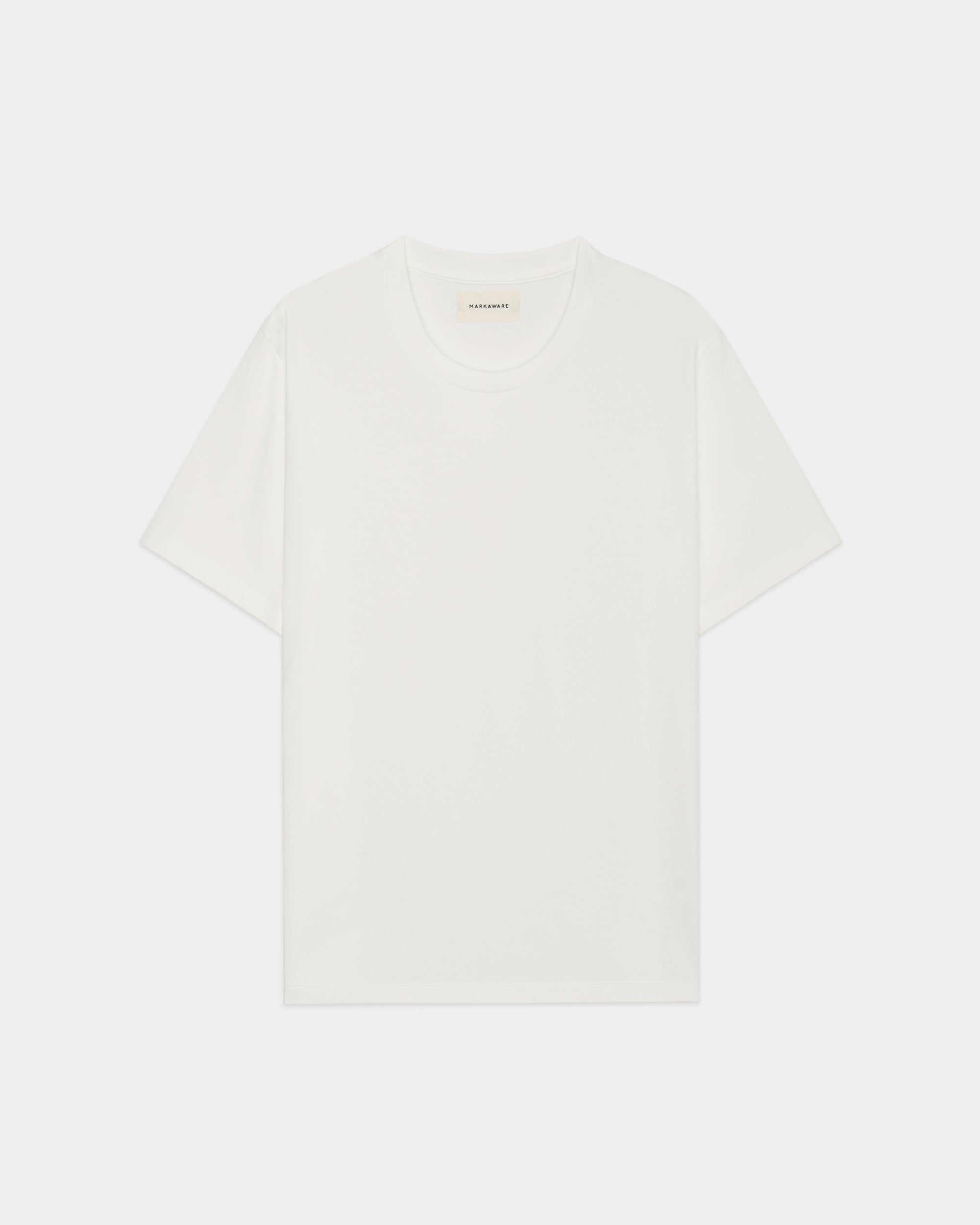 Organic Giza 60/3 Jersey Survival Cloth / Regular Fit Tee, White