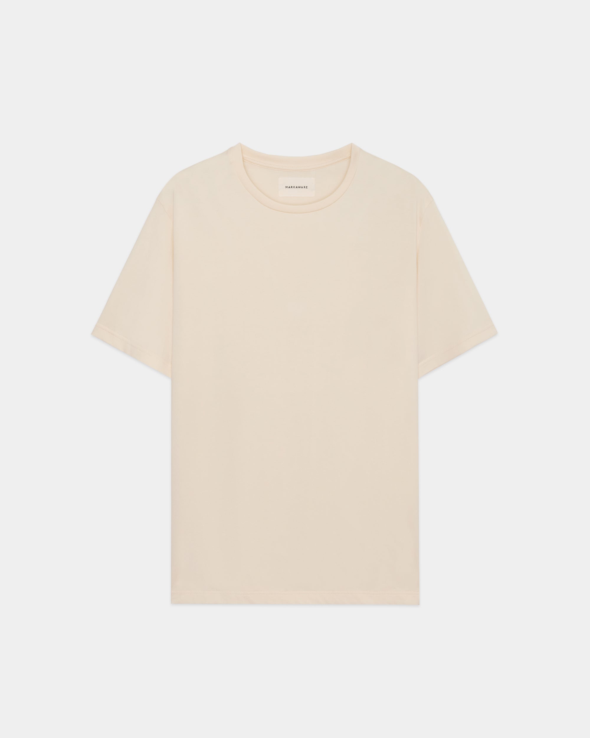 オーガニックGIZA 60/2丸胴天竺 / ショートスリーブTee, Raw White