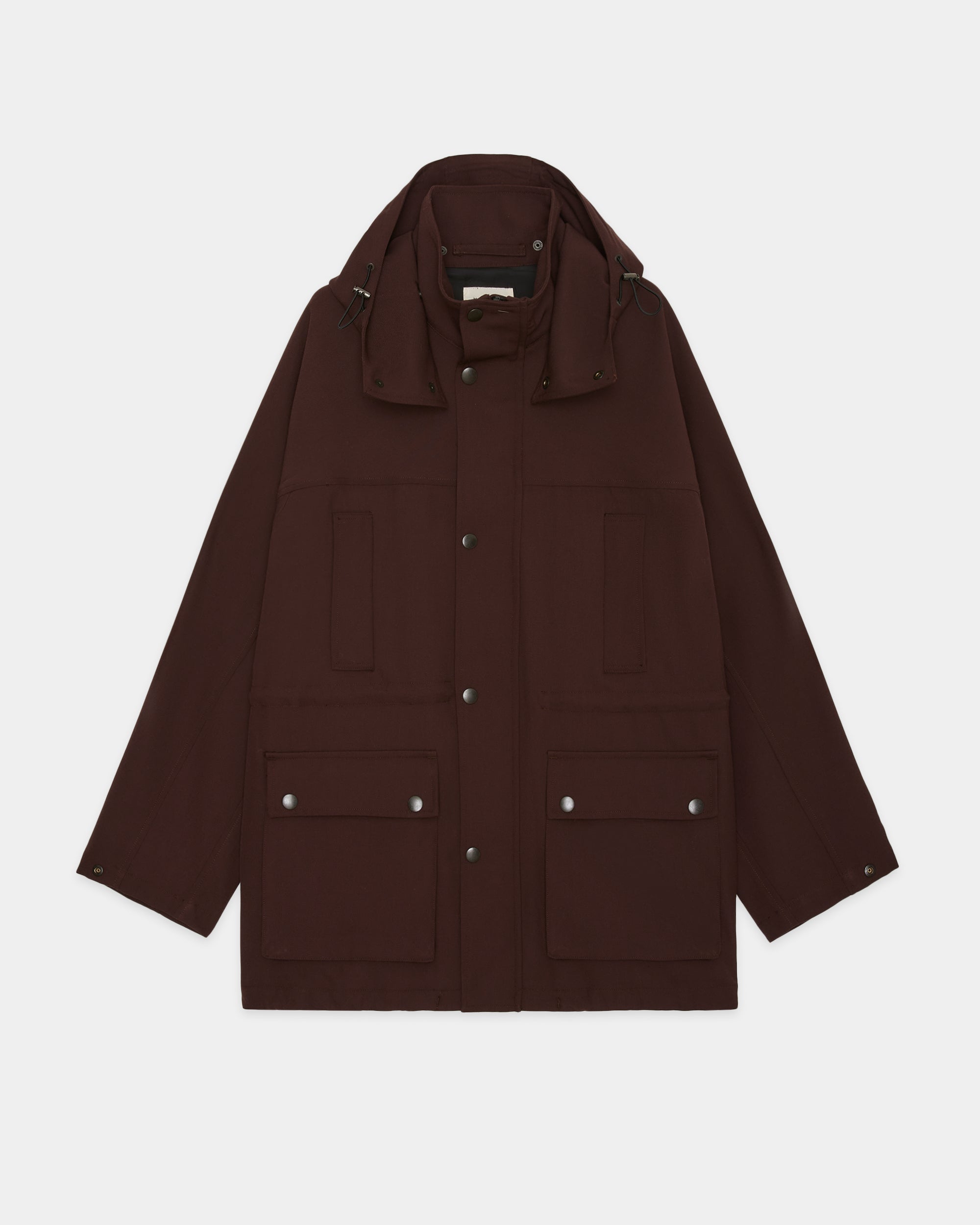 Organic Wool Survival Cloth / Mountain Parka, Dark Brown