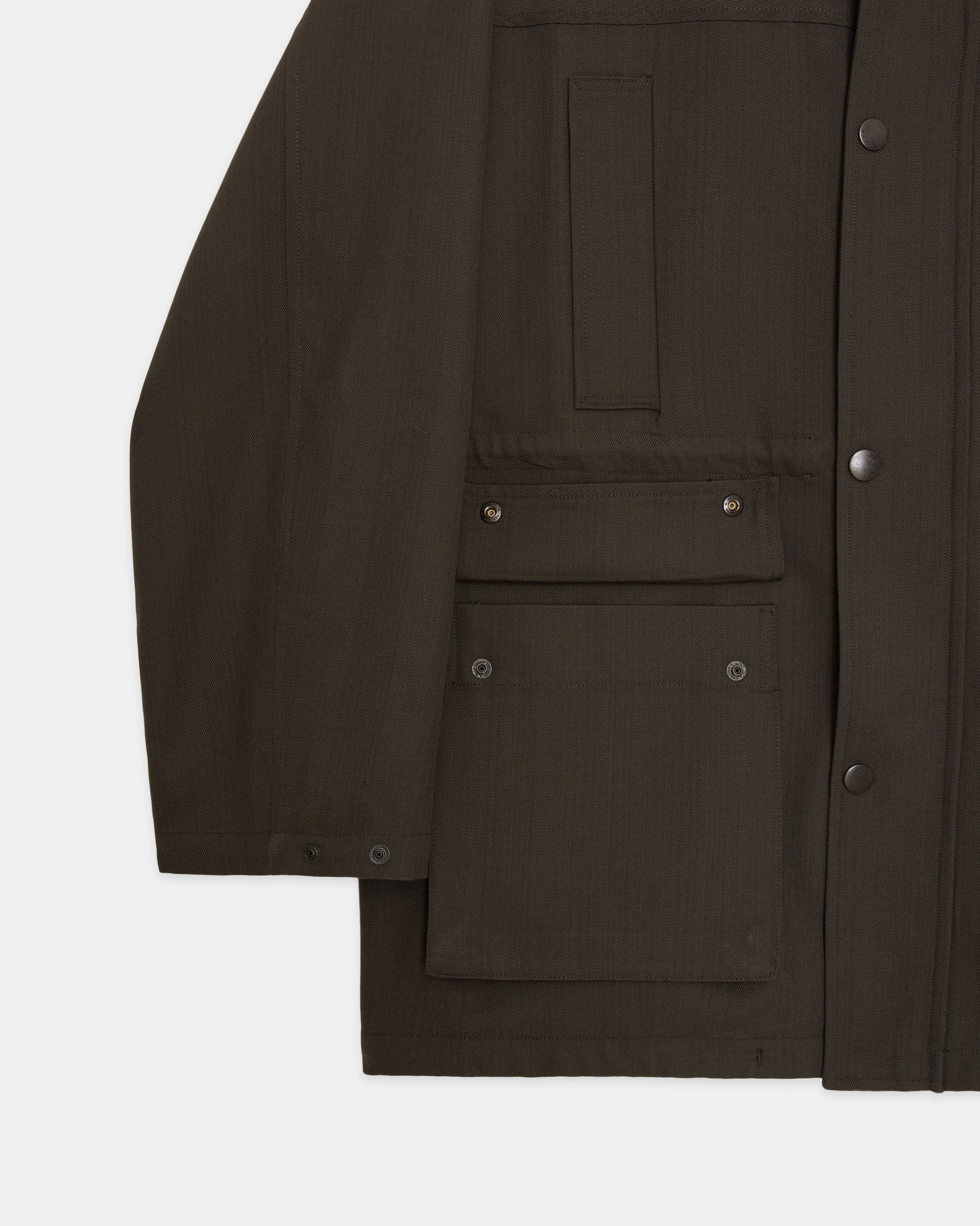 Organic Wool Survival Cloth / Mountain Parka, Dark Sage
