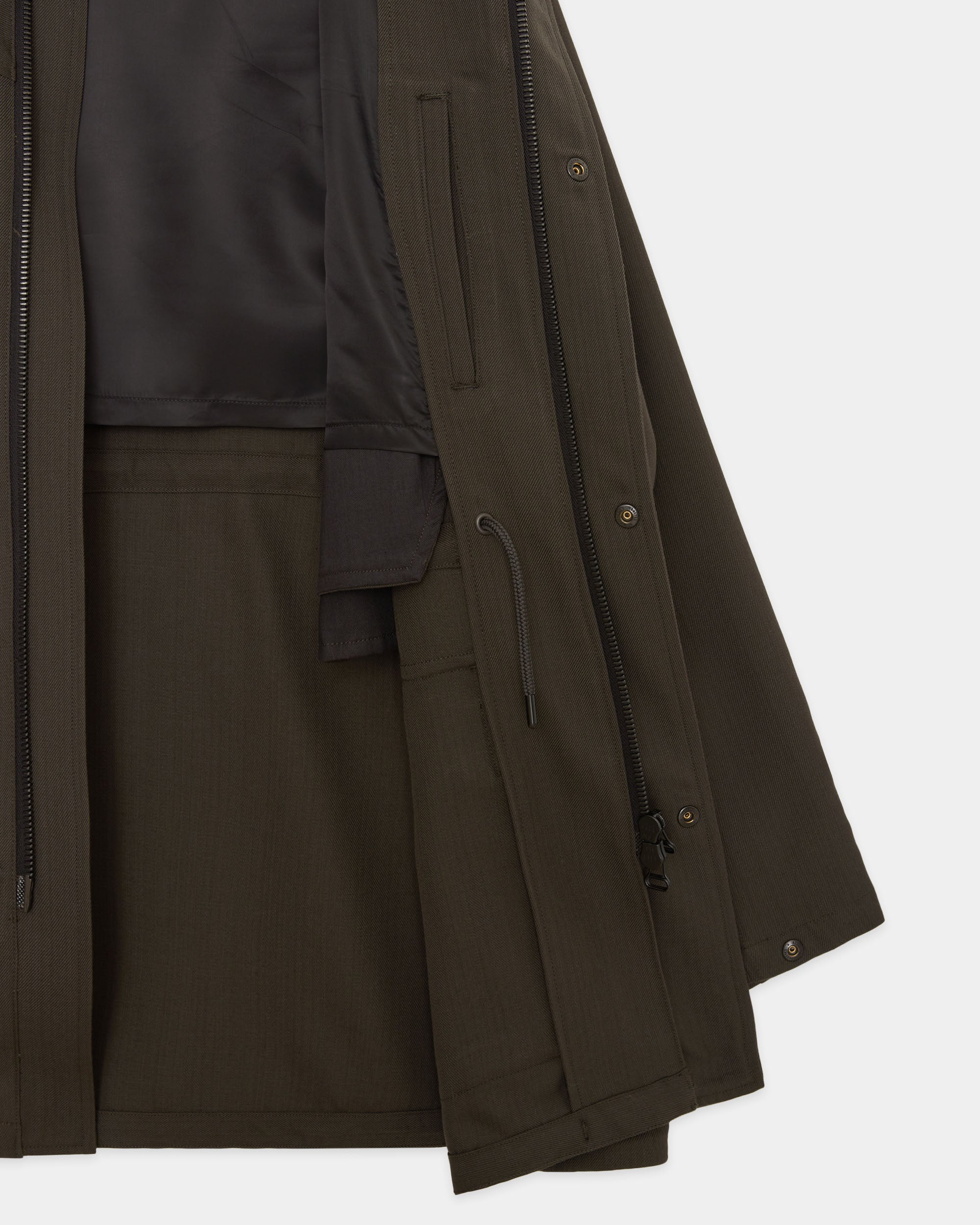 Organic Wool Survival Cloth / Mountain Parka, Dark Sage