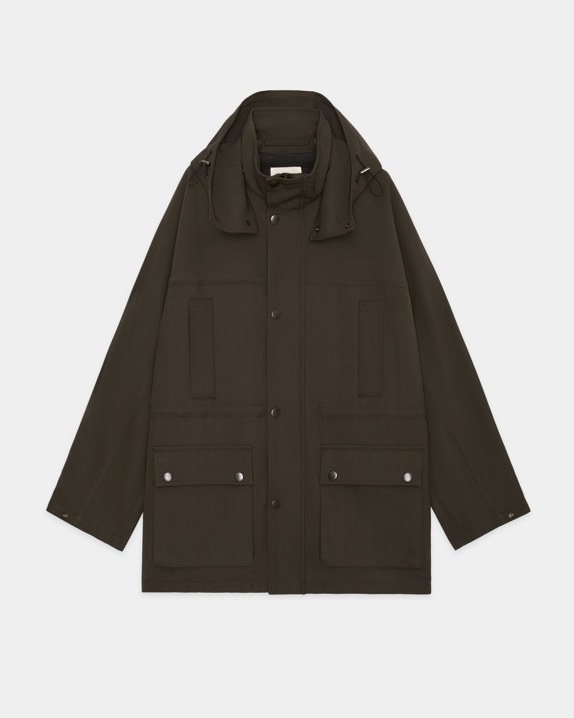 Organic Wool Survival Cloth / Mountain Parka, Dark Sage