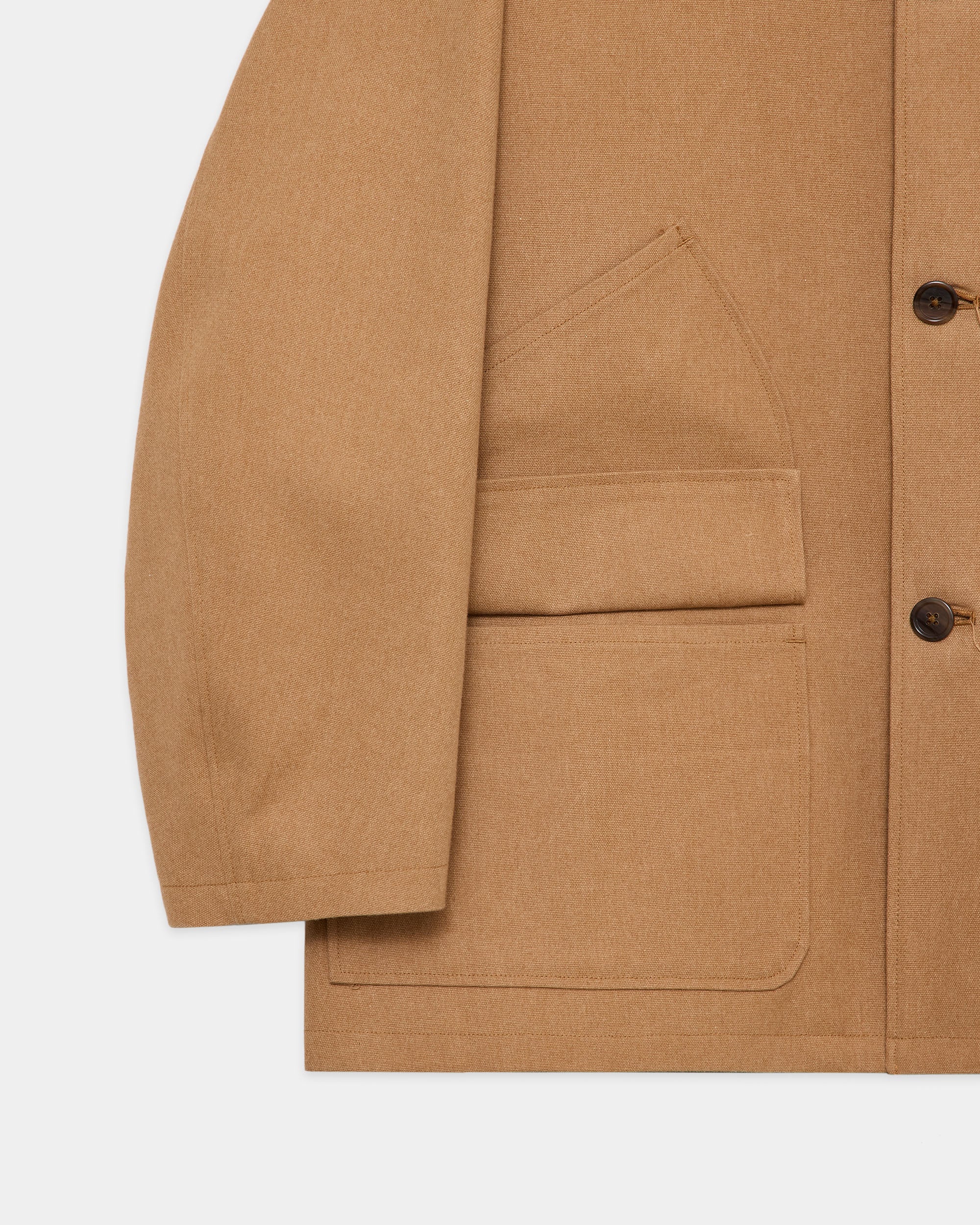 Organic Cotton Duck / Chasseur Jacket, Natural Brown