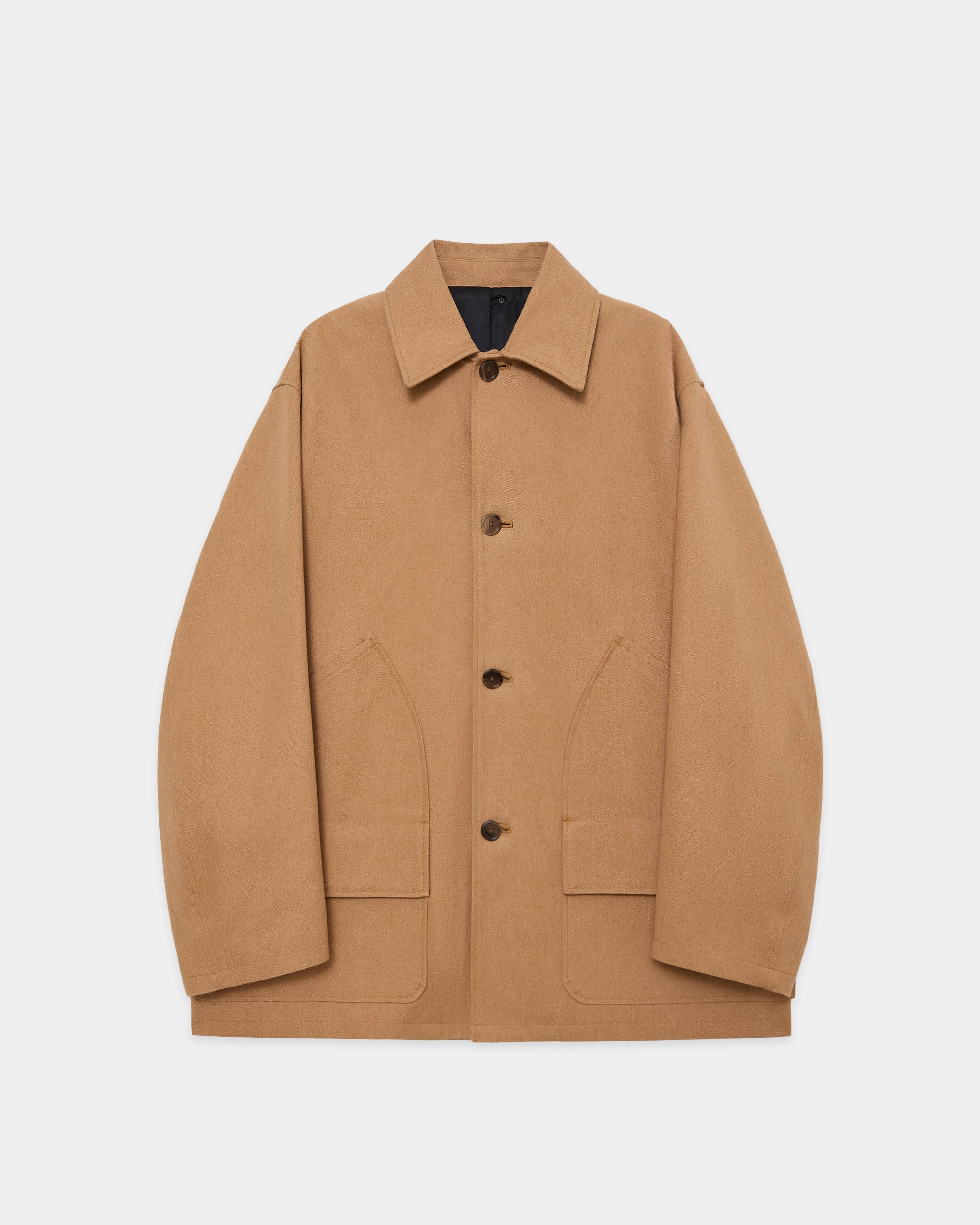 Organic Cotton Duck / Chasseur Jacket, Natural Brown
