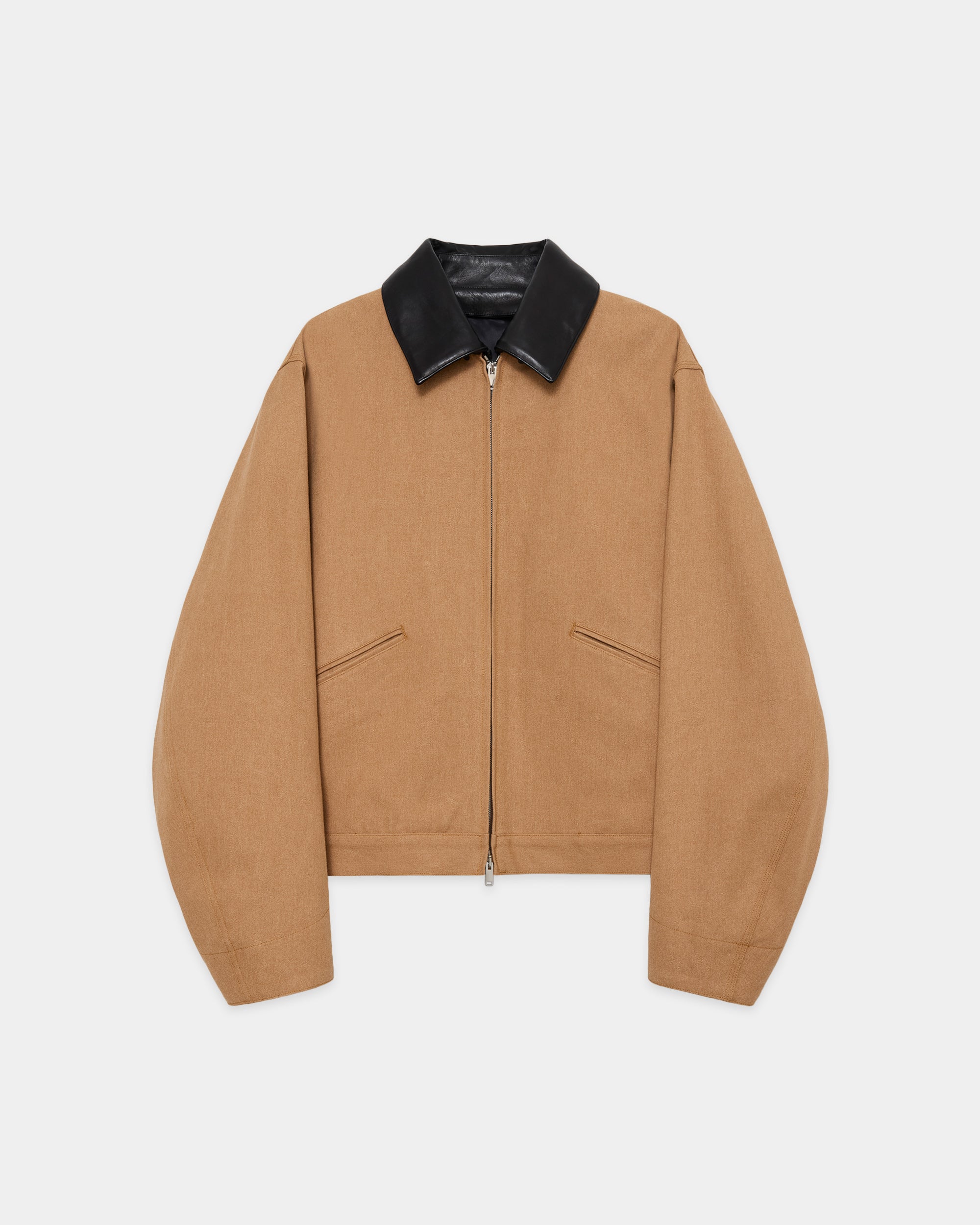 Organic Cotton Duck / Worker Jacket, Natural Brown