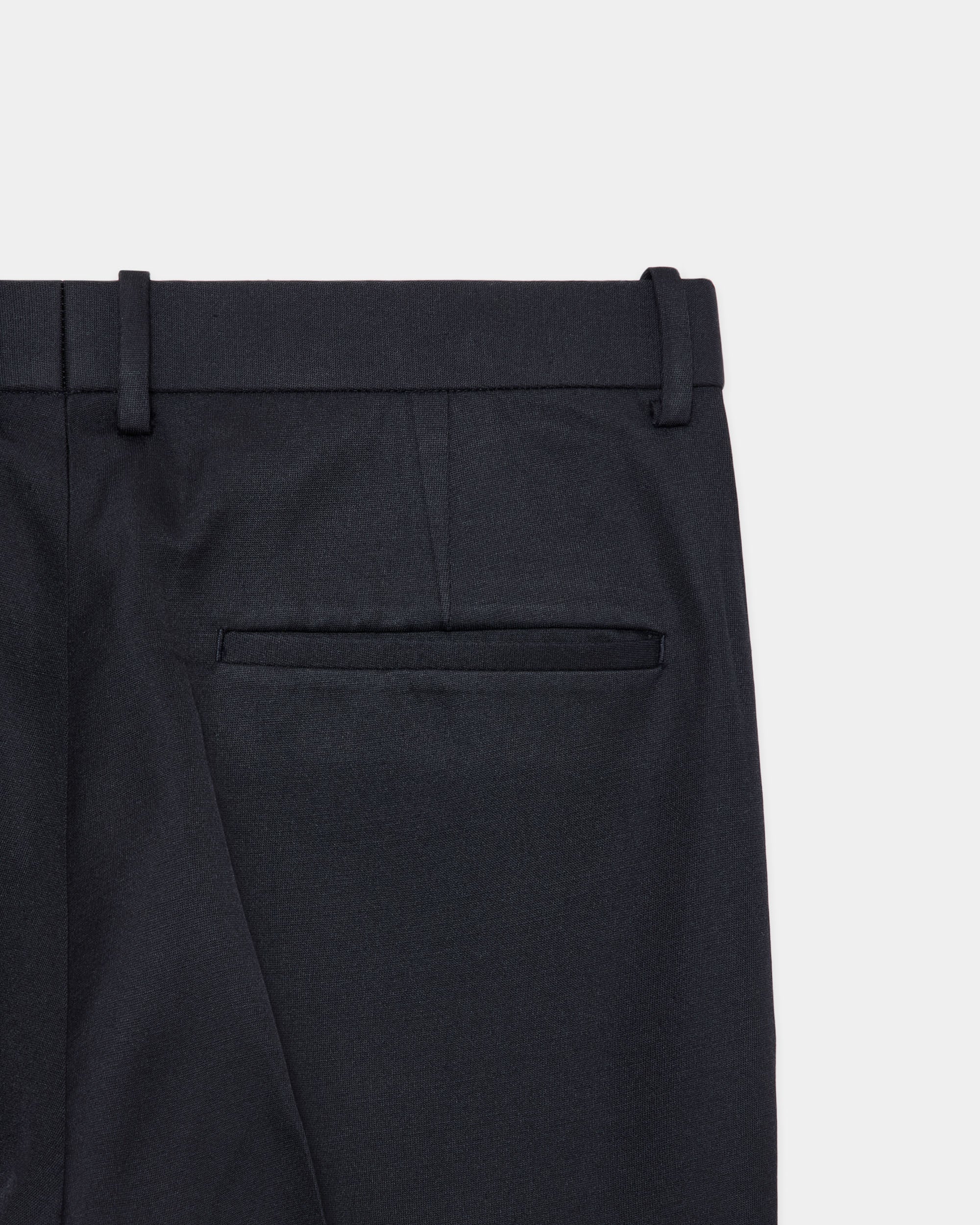 Bratac Silk × Organic Wool Double Cloth / Anton Trousers, Navy