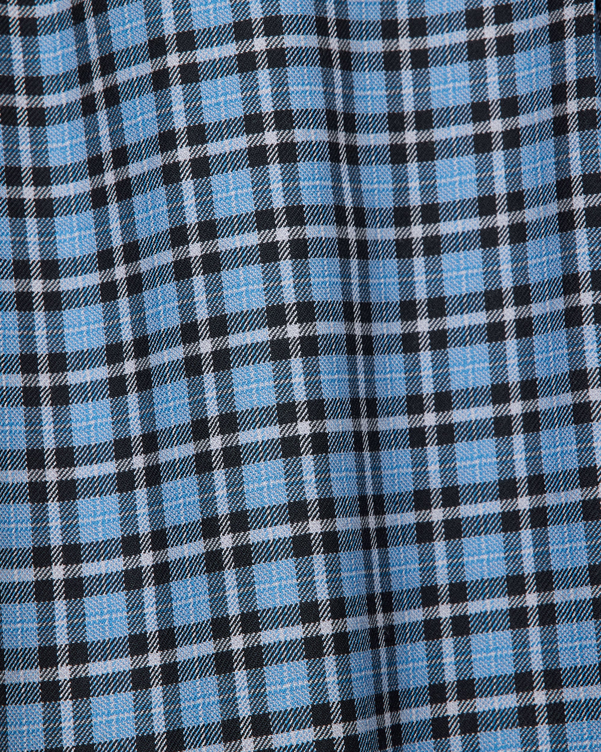オーガニックウールビエラチェック / ジップシャツ, Blue Check