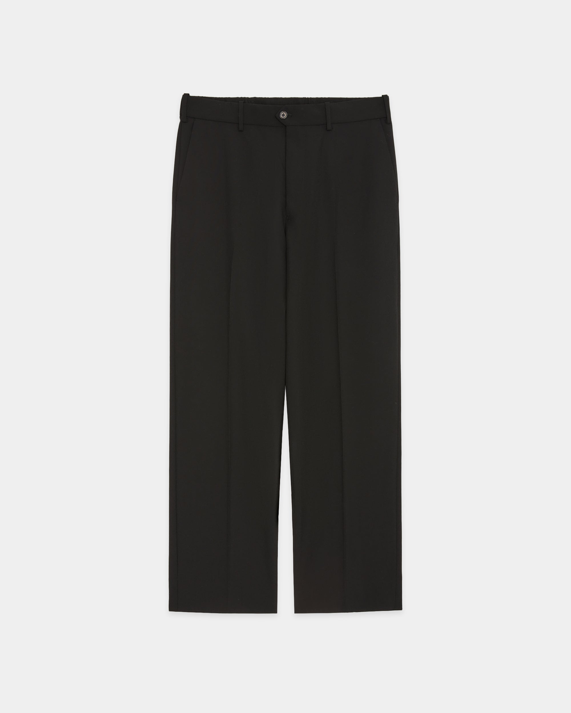 【PARKING Special 0rder】Polwarth Tropical / Flat Flont Semi Easy Trousers, Black