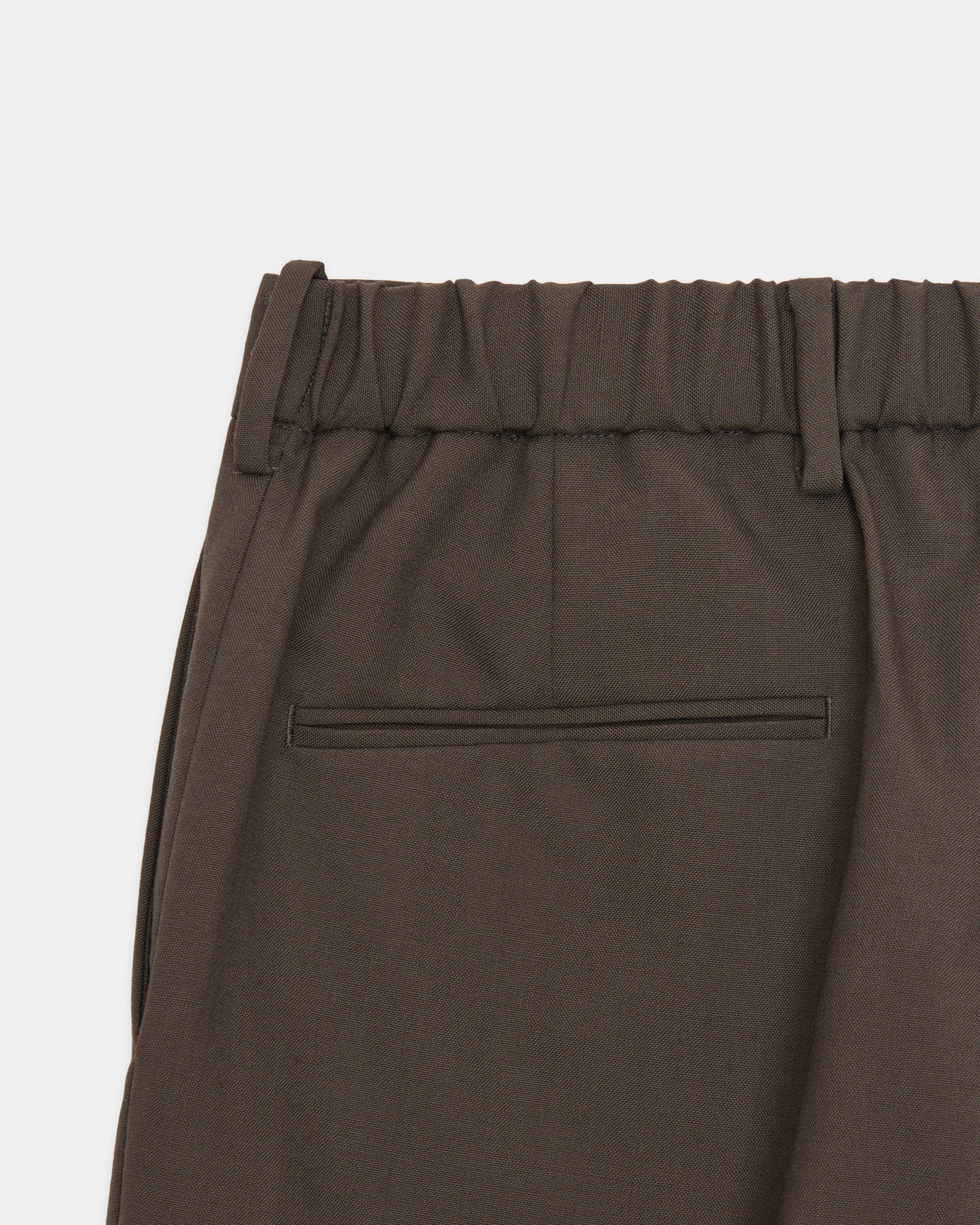 【PARKING Special 0rder】Polwarth Tropical / Flat Flont Semi Easy Trousers, Dark Olive
