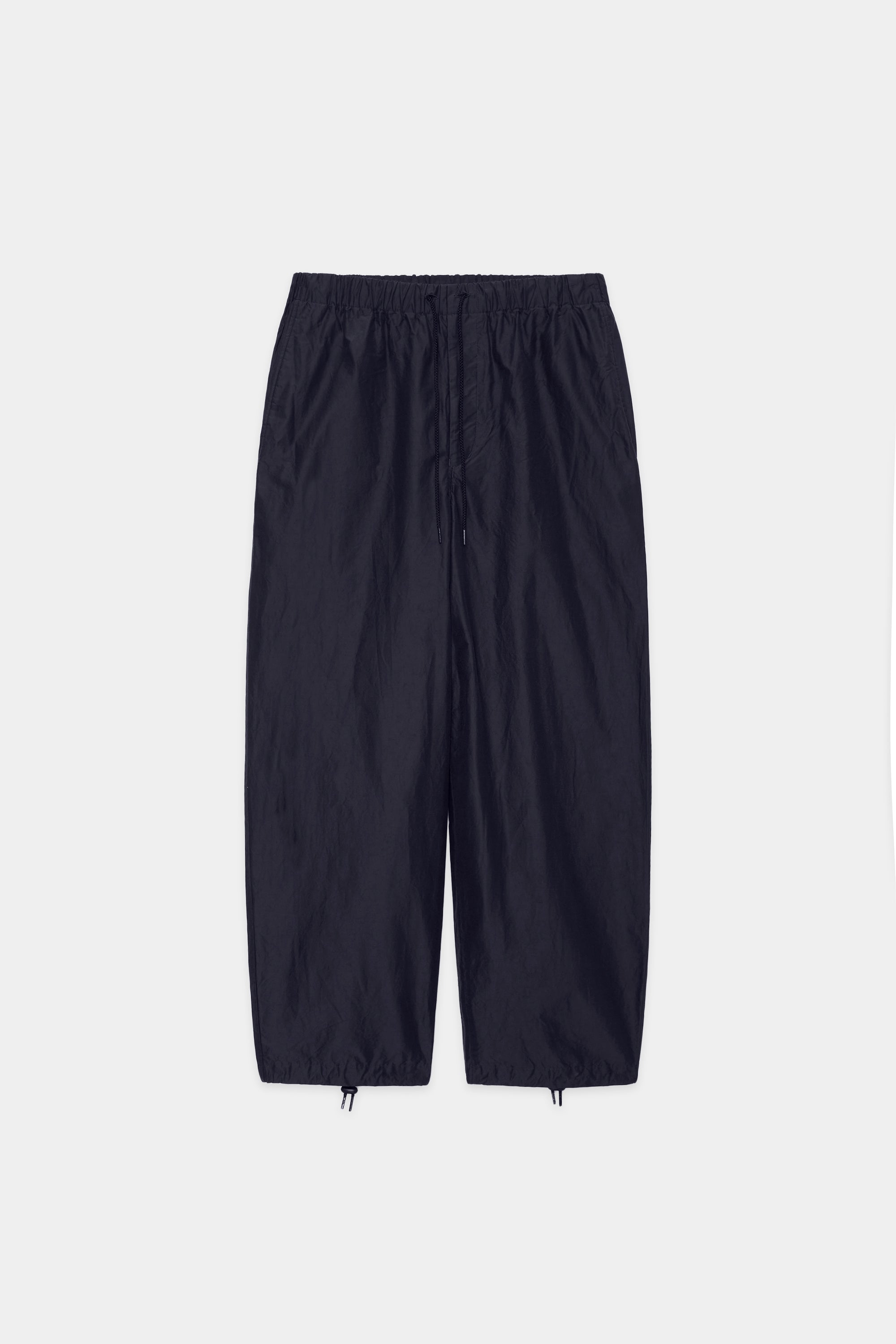 【PARKING別注】 オーガニックコットンシルク高密度タイプライター / コクーンワイドイージーパンツ, Navy