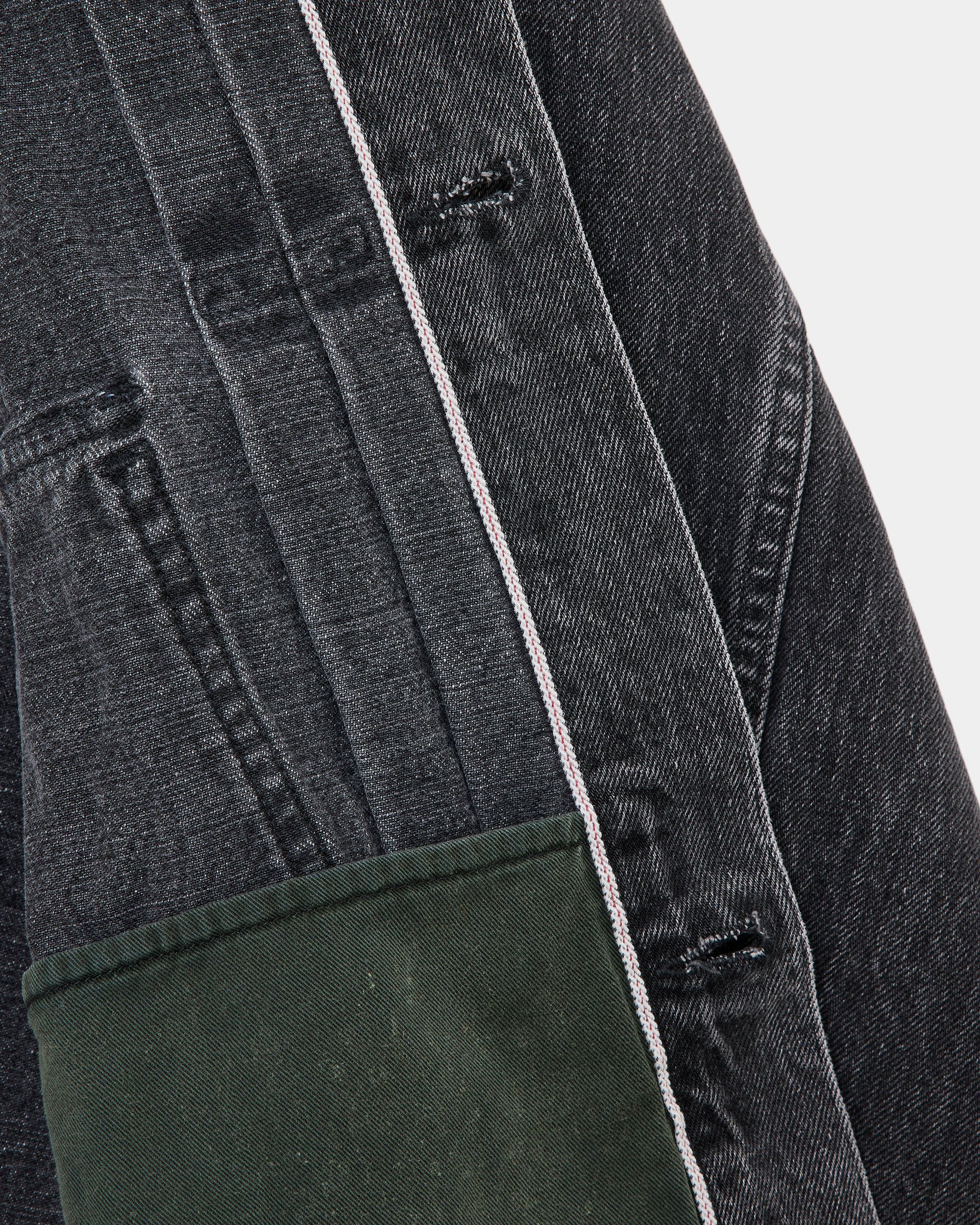 オーガニックコットン 13.5oz セルビッチデニム / TYPE-1 デニムジャケット, Faded Black