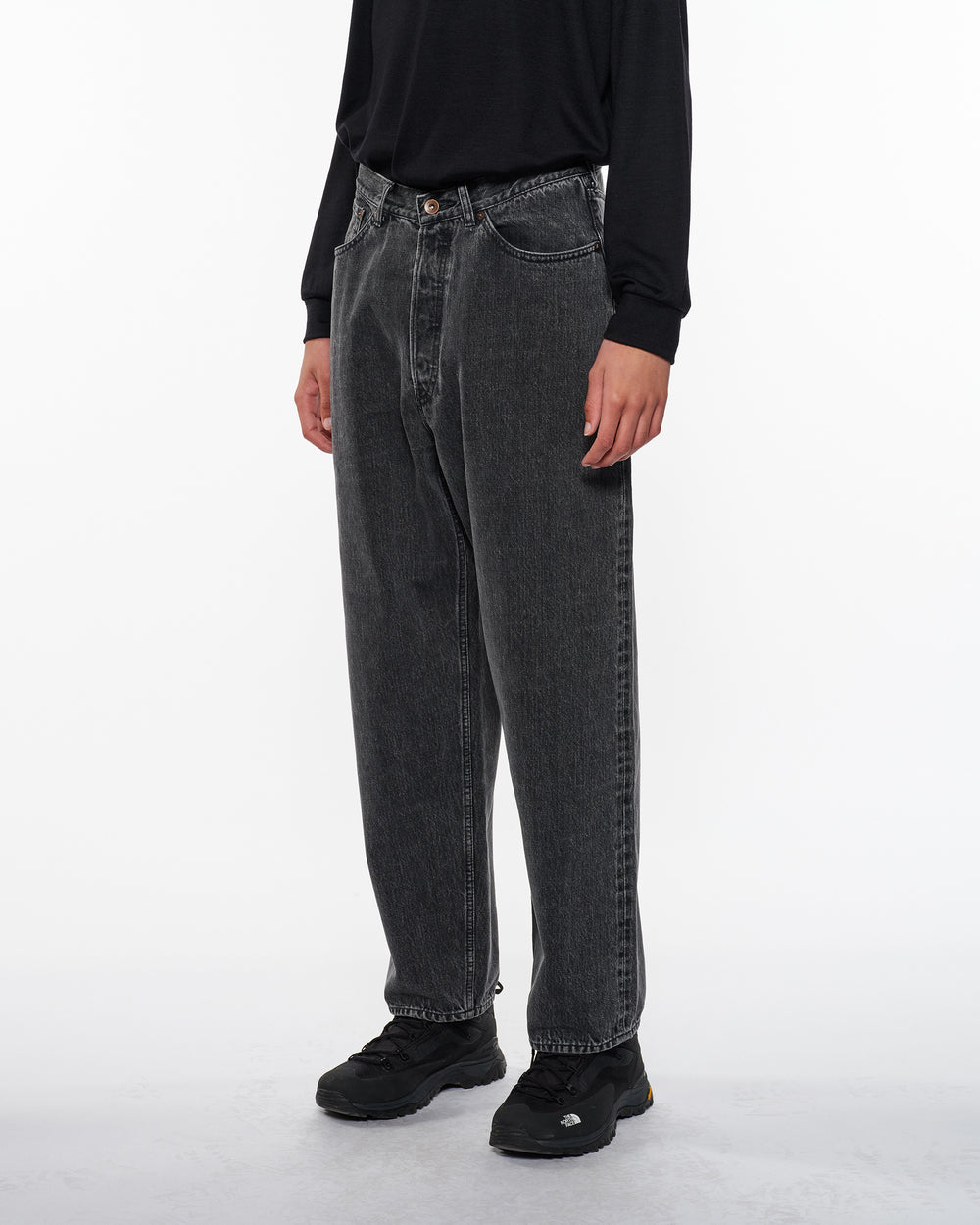 オーガニックコットン 13.5oz セルビッチデニム / コクーンフィットジーンズ, Faded Black