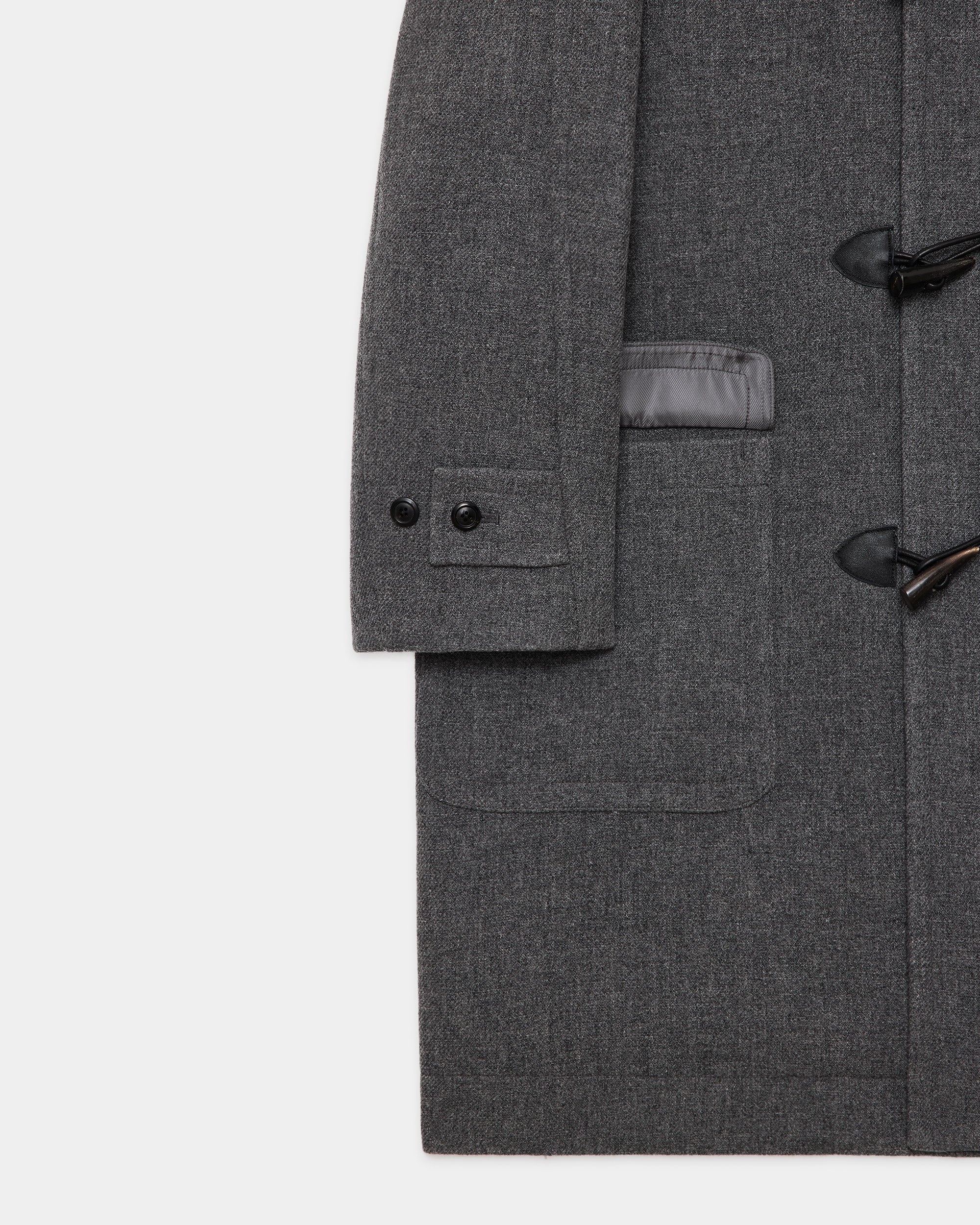 【PARKING別注】 ウールヴィンテージダブルクロス / ダッフルコート, Top Gray
