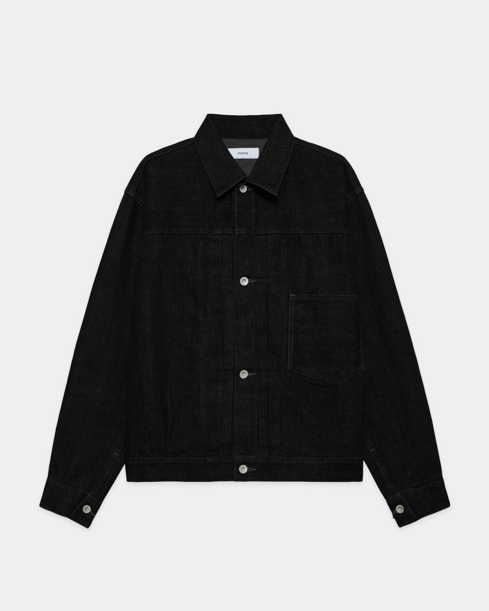 【PARKING別注】 オーガニックコットン13.5ozセルビッジデニム / デニムジャケット, Black O.W