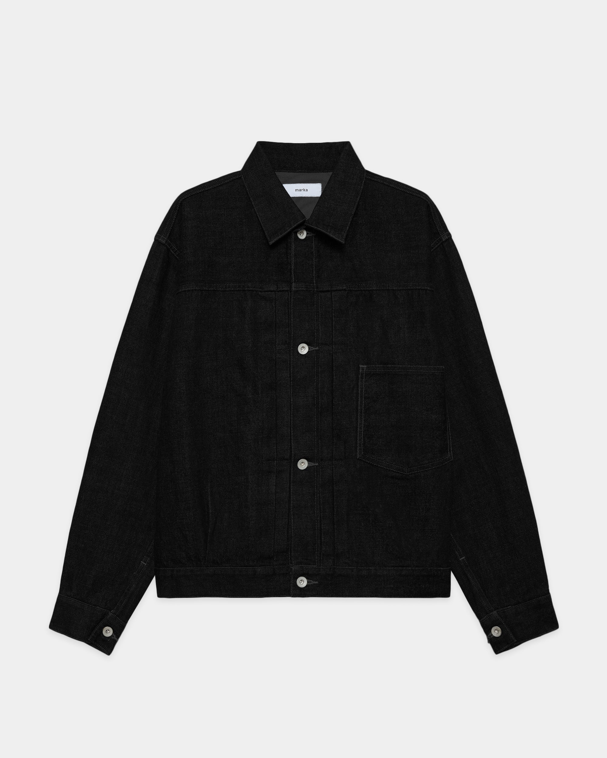 【PARKING別注】 オーガニックコットン13.5ozセルビッジデニム / デニムジャケット, Black O.W