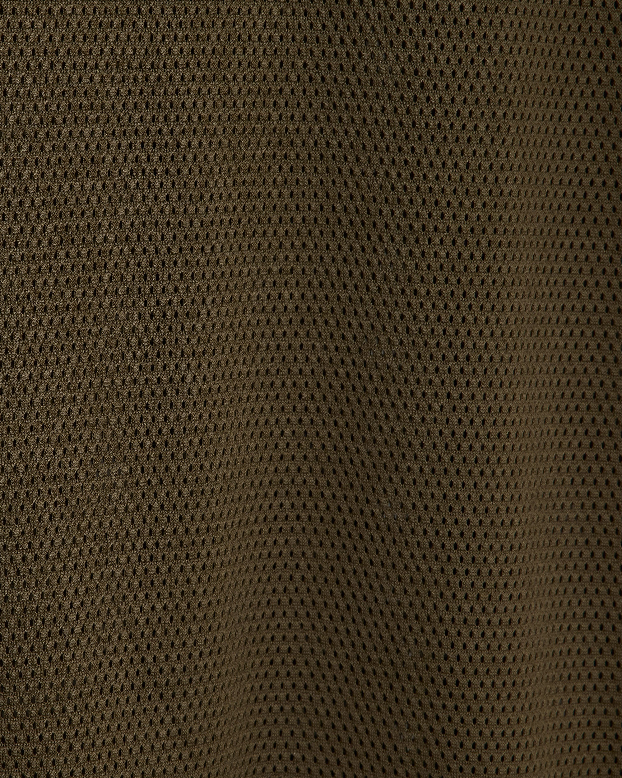 40/2 オーガニックコットンメッシュ / オープンカラー S/S ニットシャツ, Olive