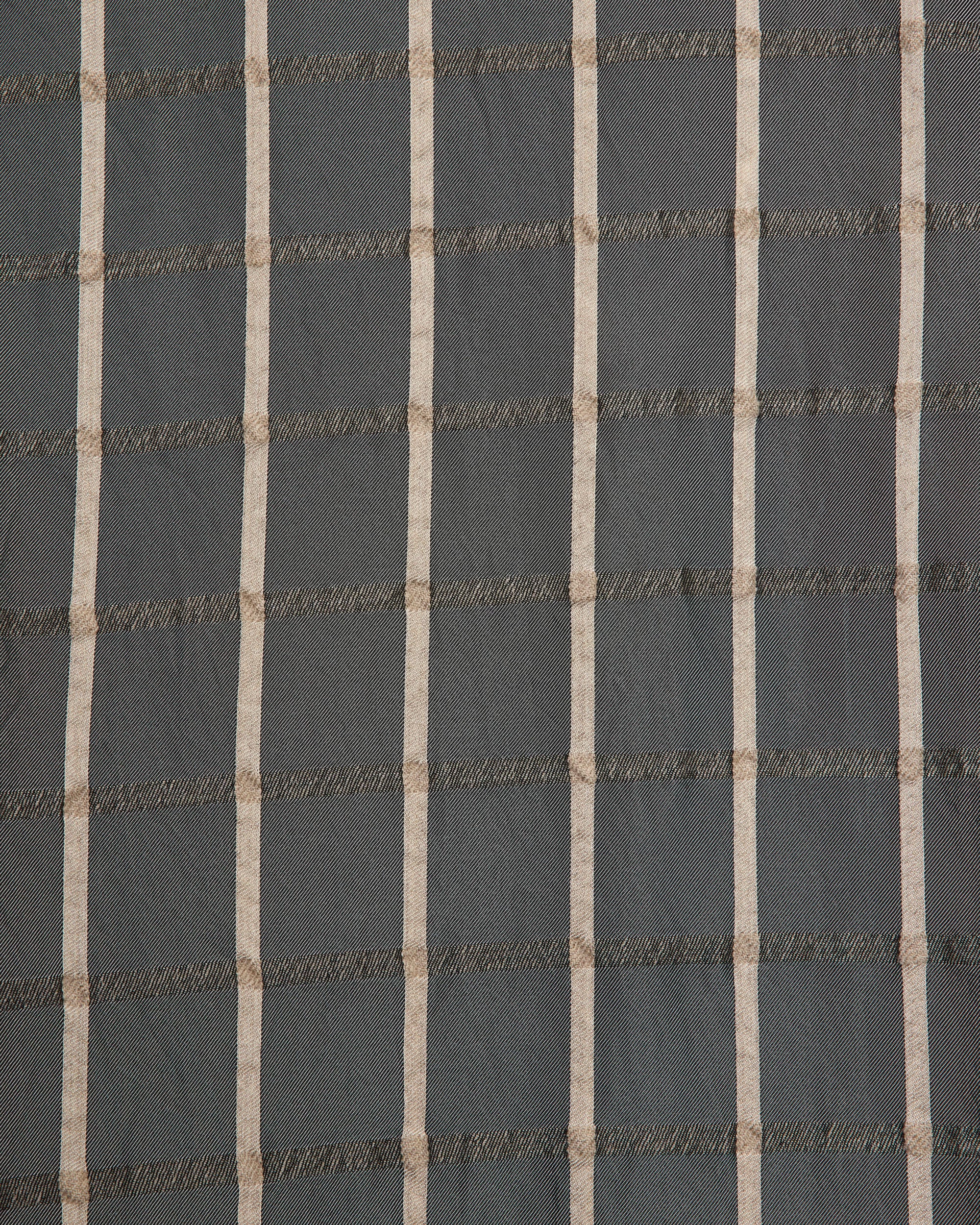 キュプラウールツイル / セミスプレッドカラーシャツ, Gray Check
