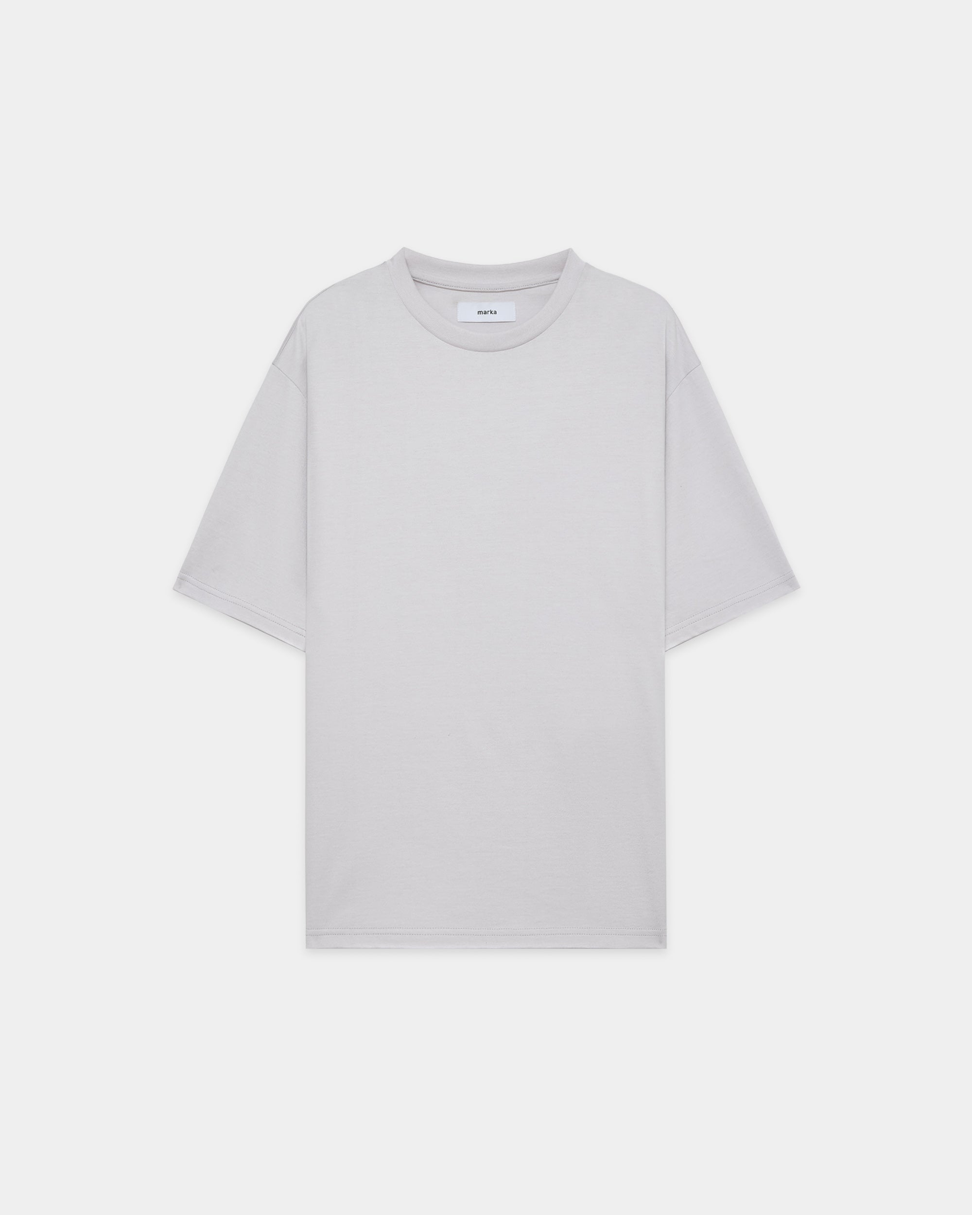 40/2 Organic Cotton Knit / Crew Neck S/S Tee, Light Gray
