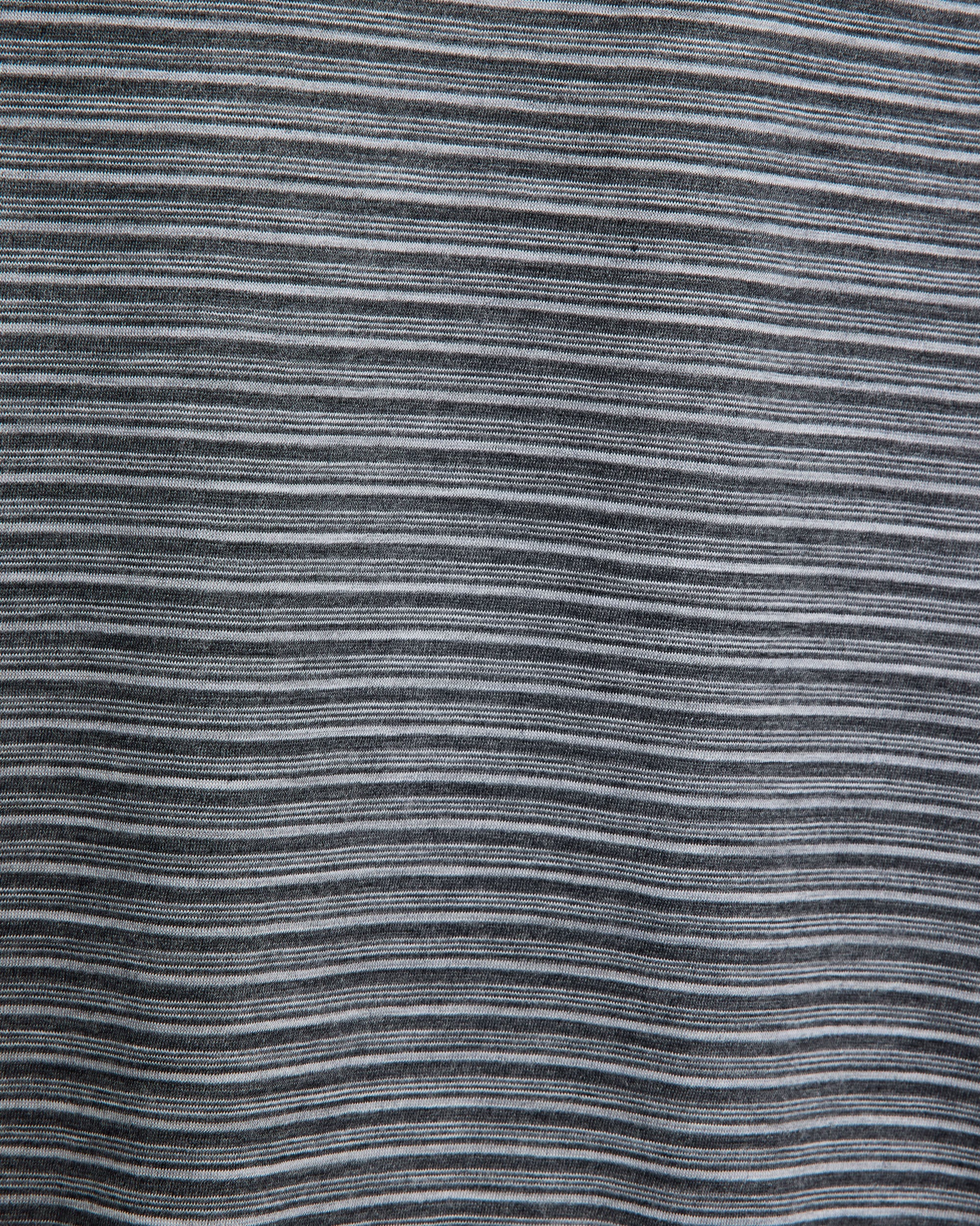 Super 120s Washable Wool Jersey / Crew Neck L/S Tee, Gray Border