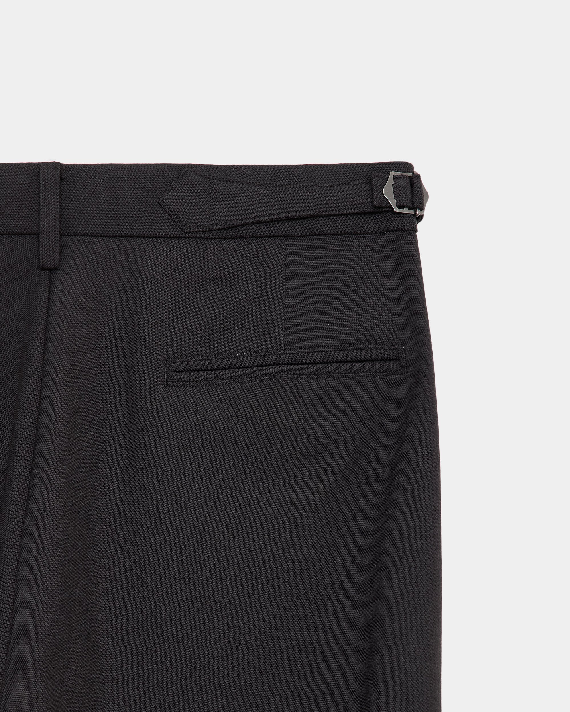 リサイクルポリエステルウールギャバジン / ダブルプリーテッドバギートラウザーズ, Charcoal Gray