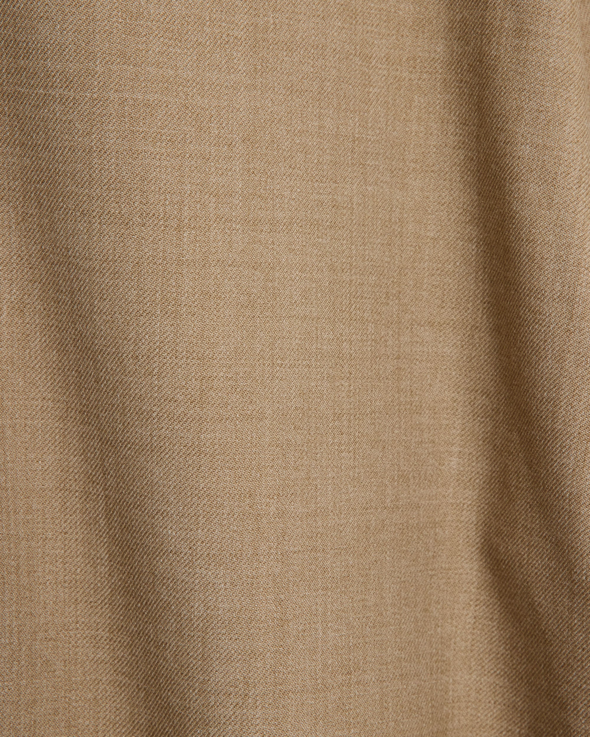 Recycled Polyester Wool Gabardine / Regular Fit Straight Trousers, Beige