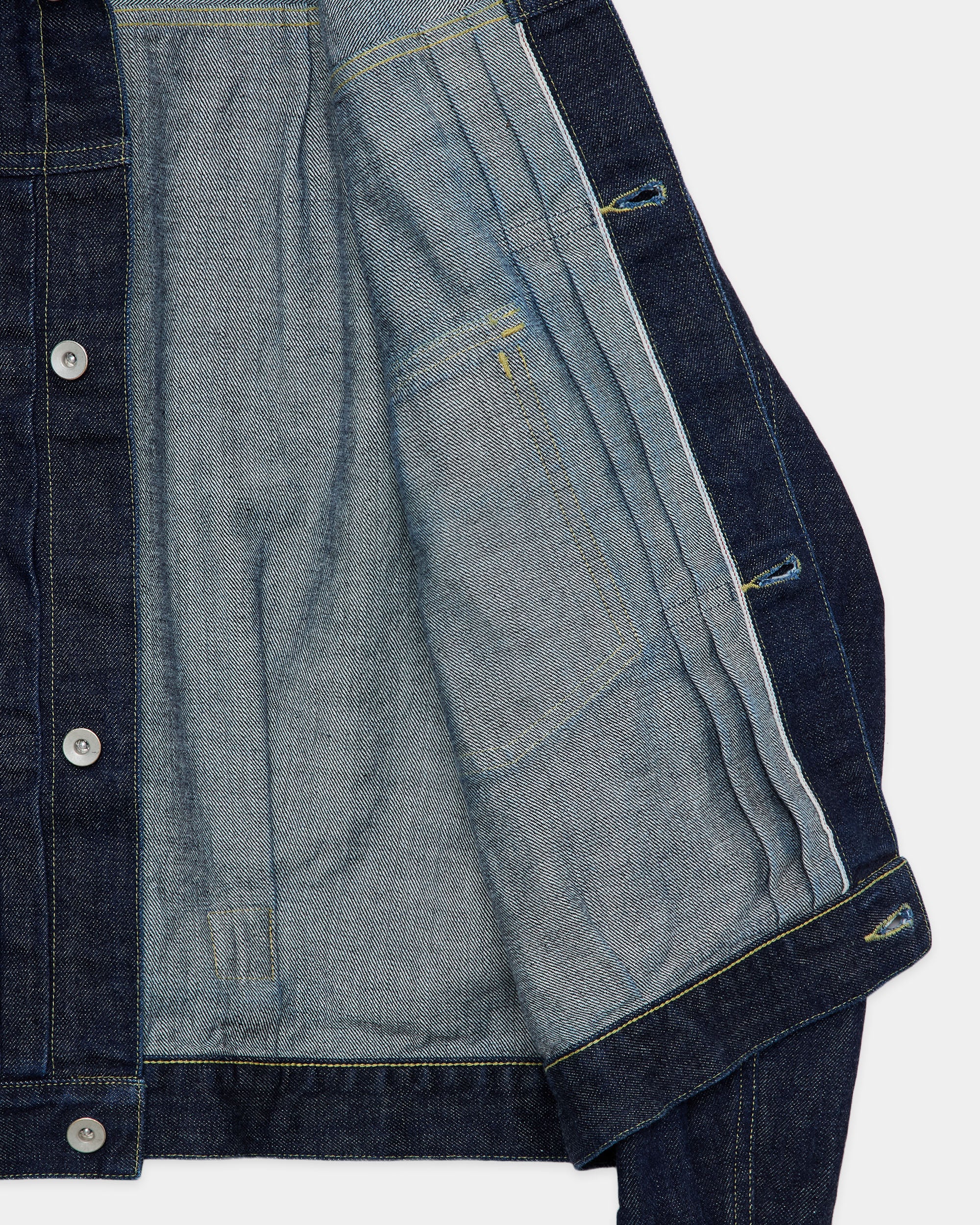 オーガニックコットン13.5ozセルビッジデニムType-1 / デニムジャケット, Indigo O.W
